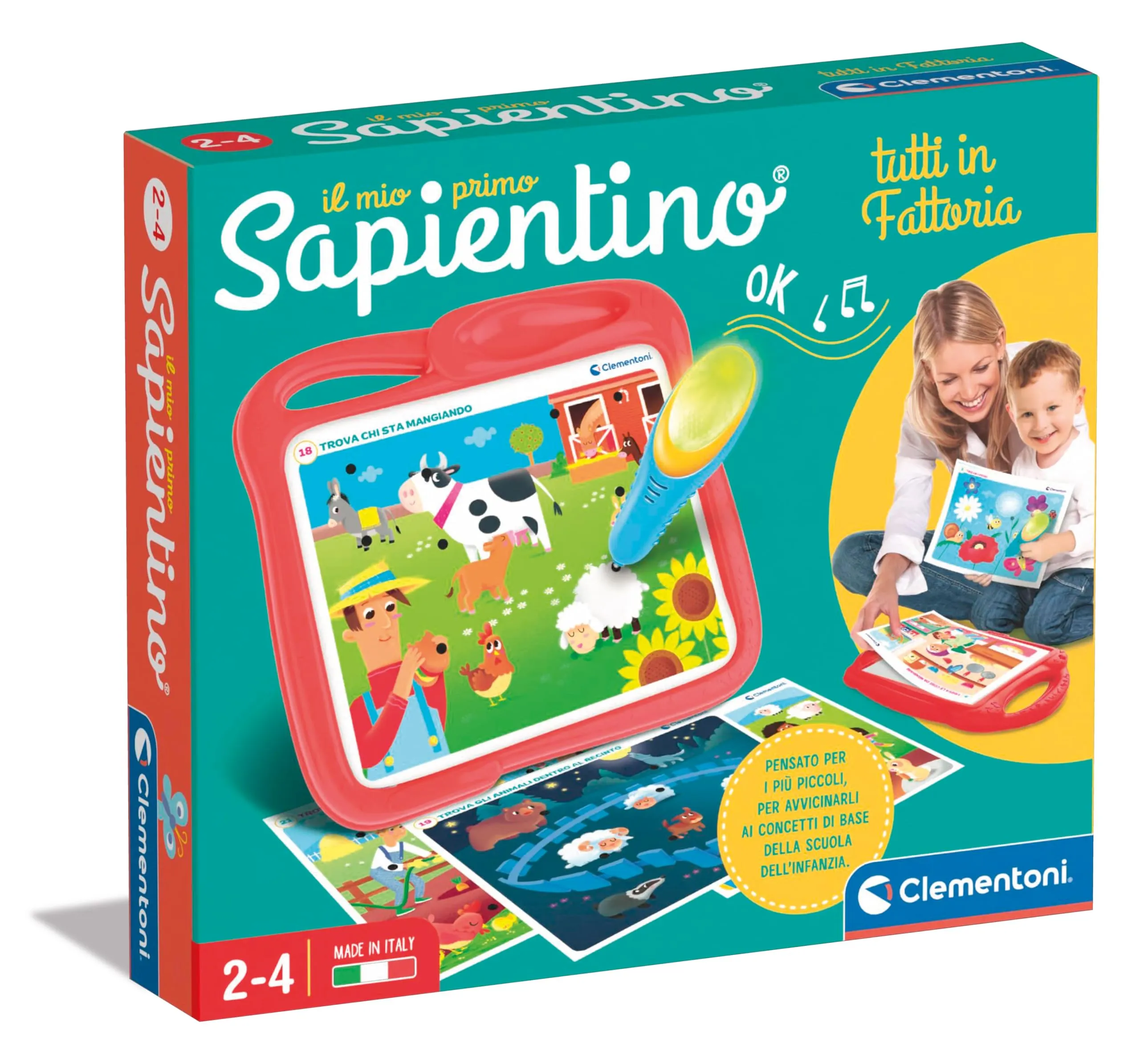 Clementoni - Il Mio Primo Sapientino, Tutti in Fattoria, Gioco Educativo Bambini 2-4 Anni