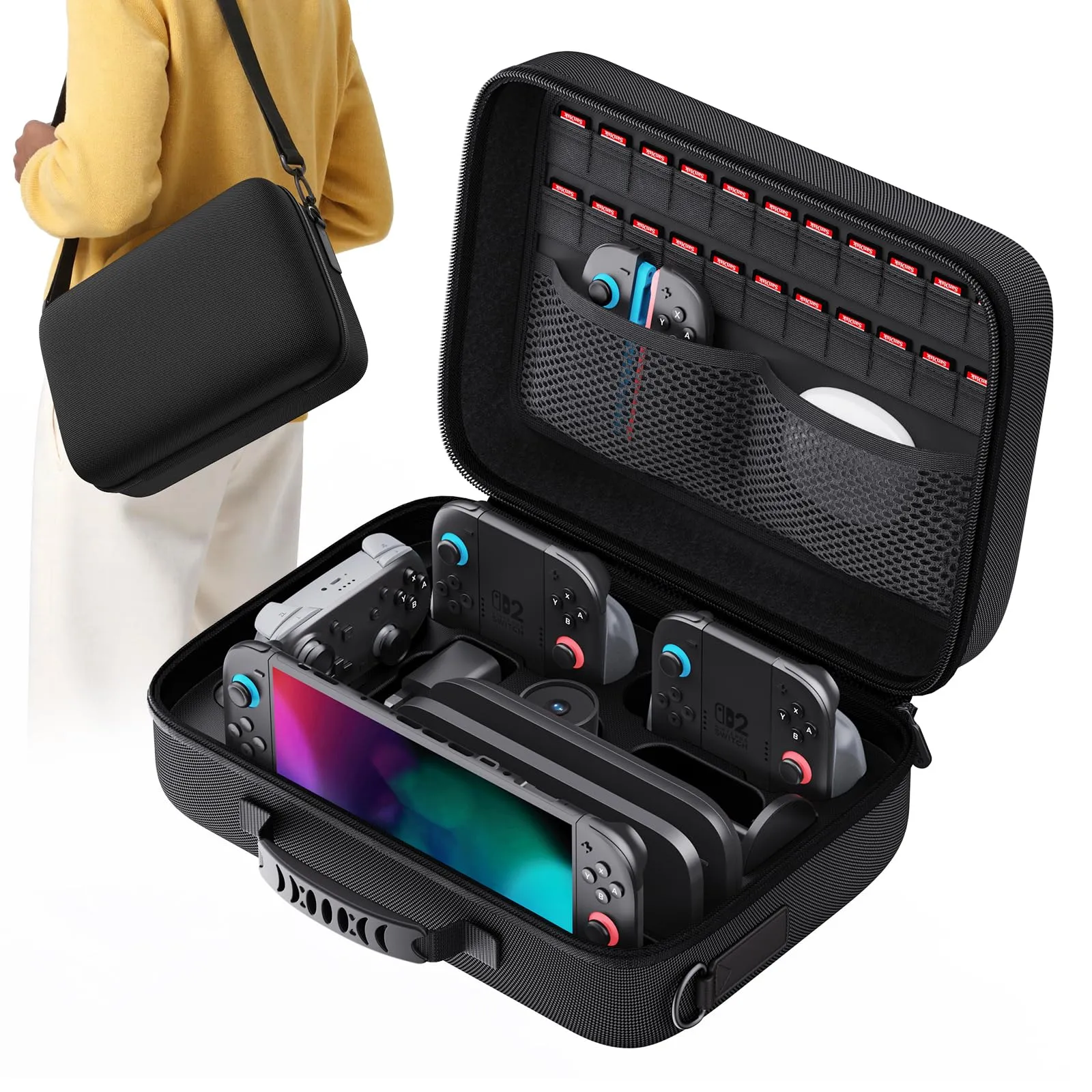 Custodia Rigida Lmcpa per Nintendo Switch 2 con 22 Slot Porta Giochi