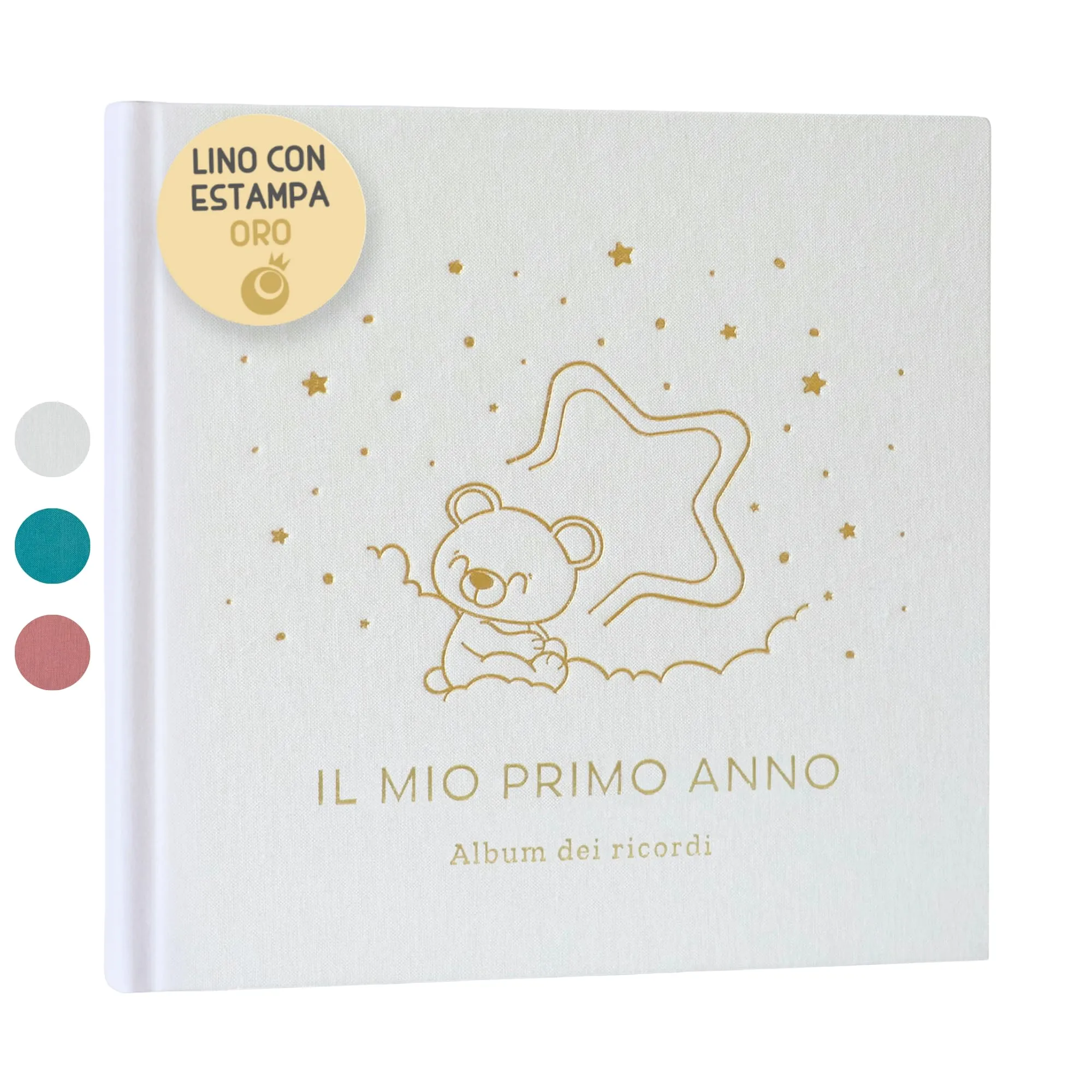 Album Nascita Premium in Lino - Ricordi Indelebili del Primo Anno