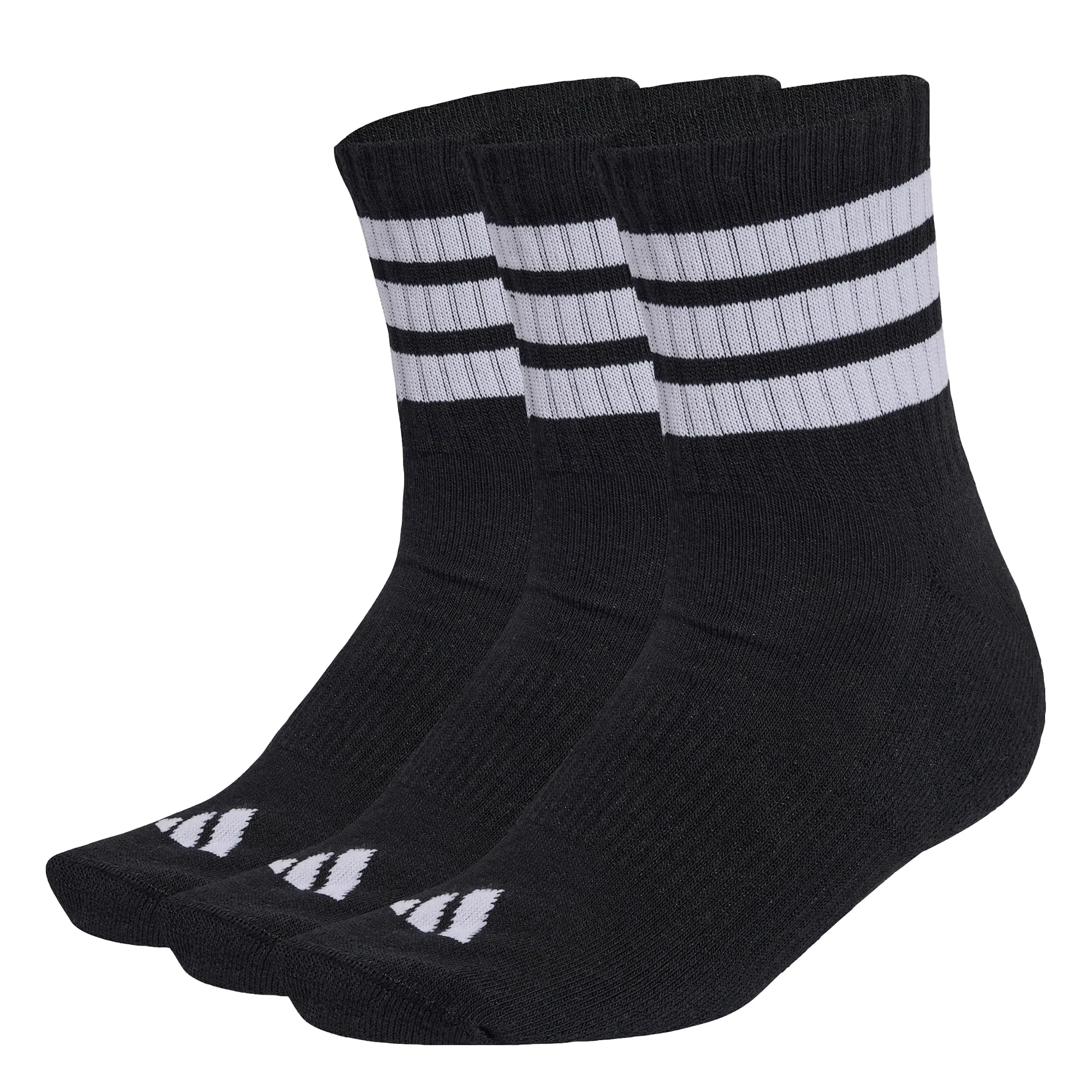 Adidas Calze Sportive Unisex 3 Stripes Cushioned Mid Cut (3 Paia)