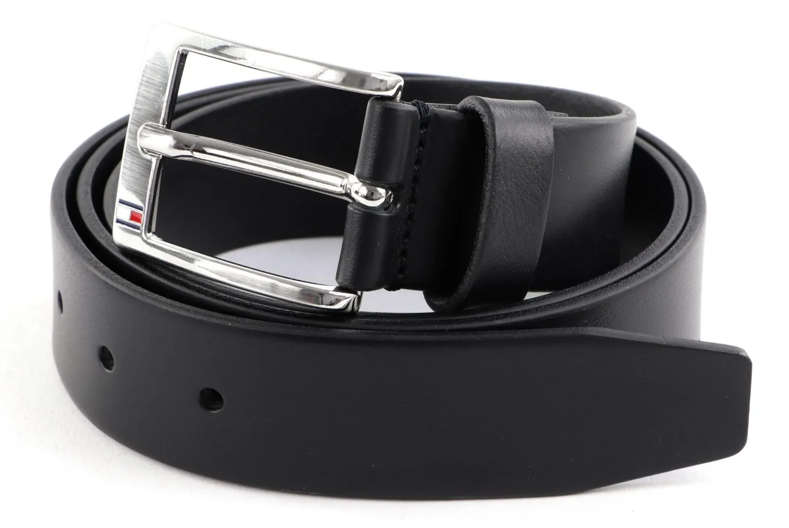 Cintura Uomo Tommy Hilfiger New Aly Belt AM0AM08363 in Pelle Nera