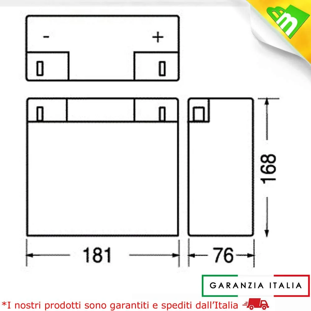 Batteria Ricaricabile al Piombo 12V 18Ah per Antifurto e Gruppi di Continuità