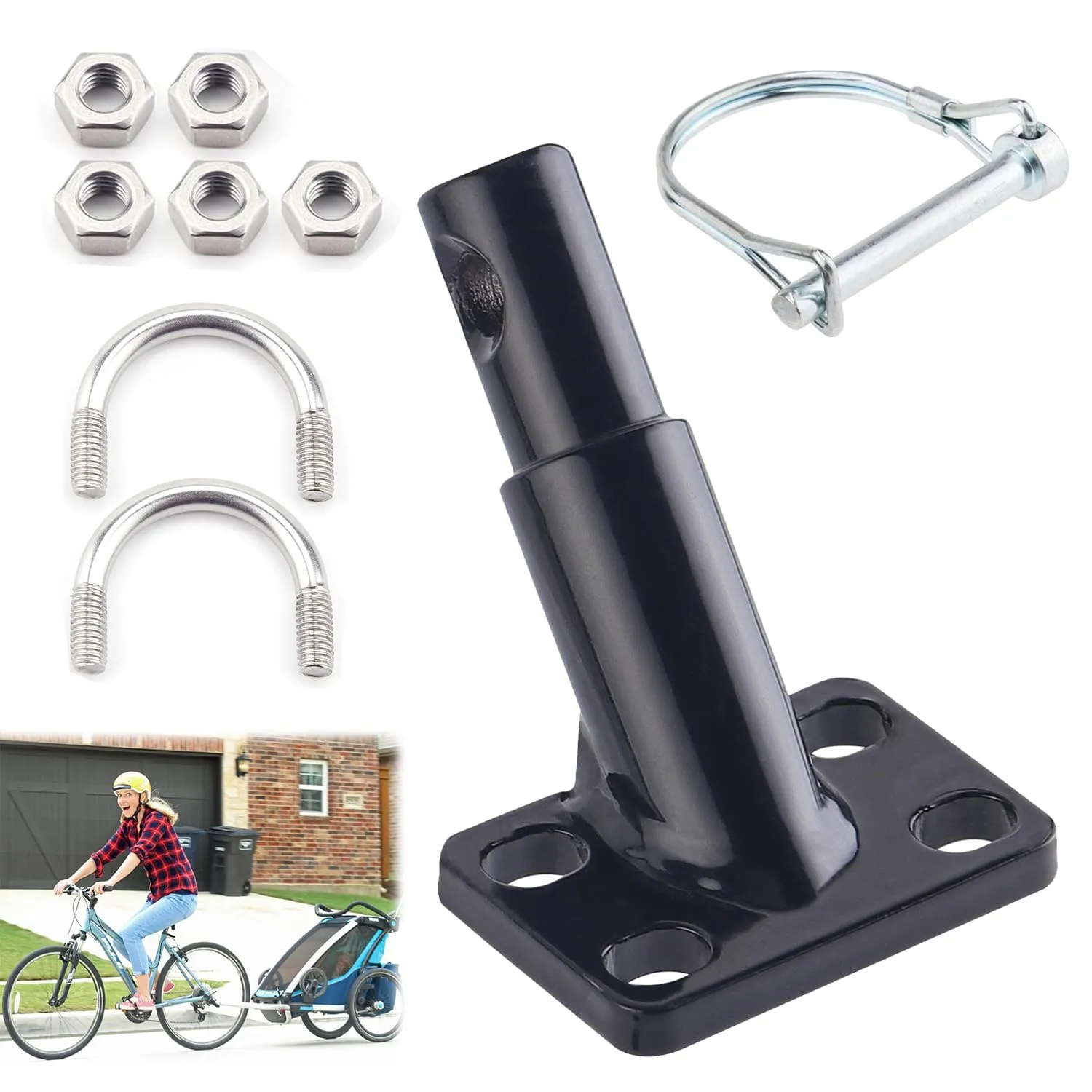 Attacco Universale per Rimorchio Bicicletta in Acciaio Resistente