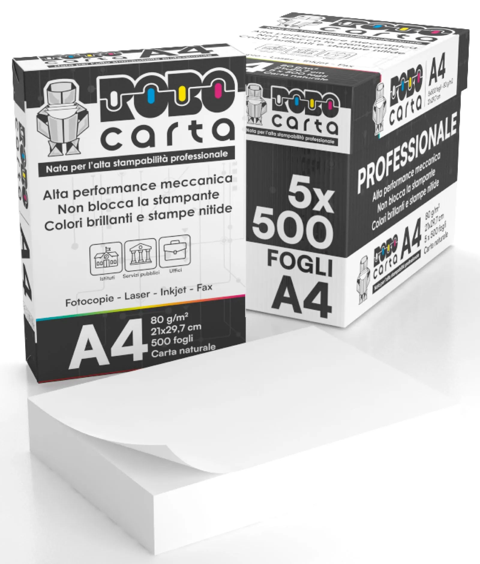Carta A4 Economica RoboCarta - 2500 Fogli