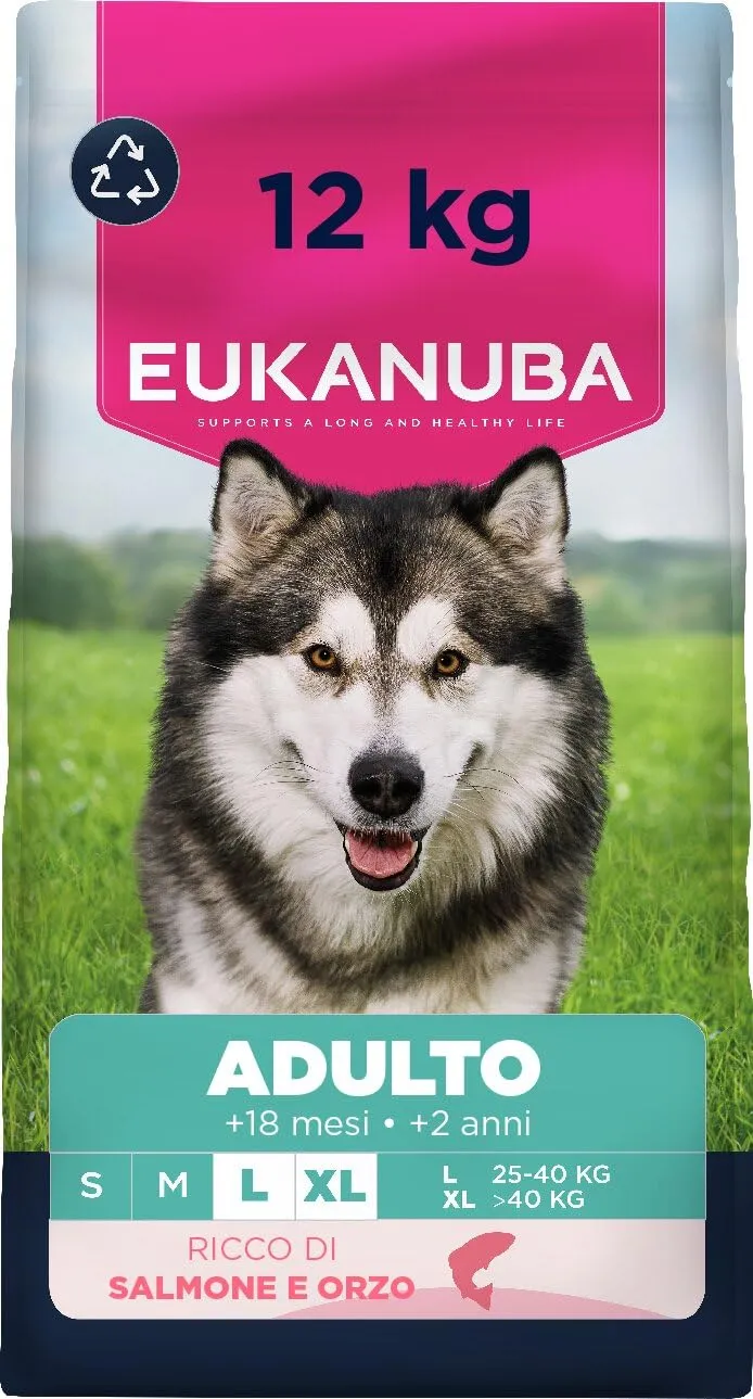 Eukanuba Salmone e Orzo per Cani Adulti Taglia Grande