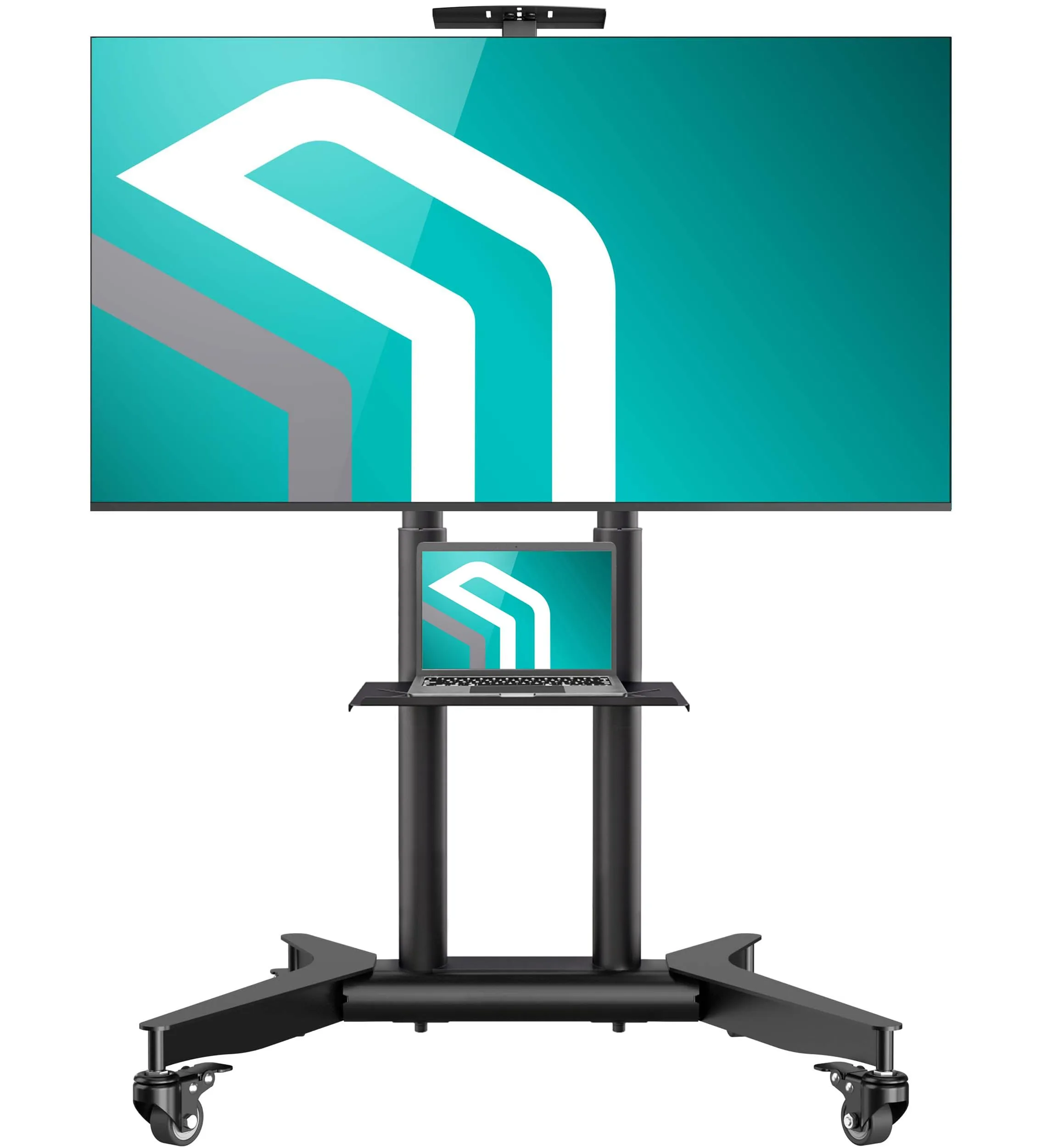 ONKRON TS1571-B Porta TV Mobile con Ruote per Schermi 32-75"