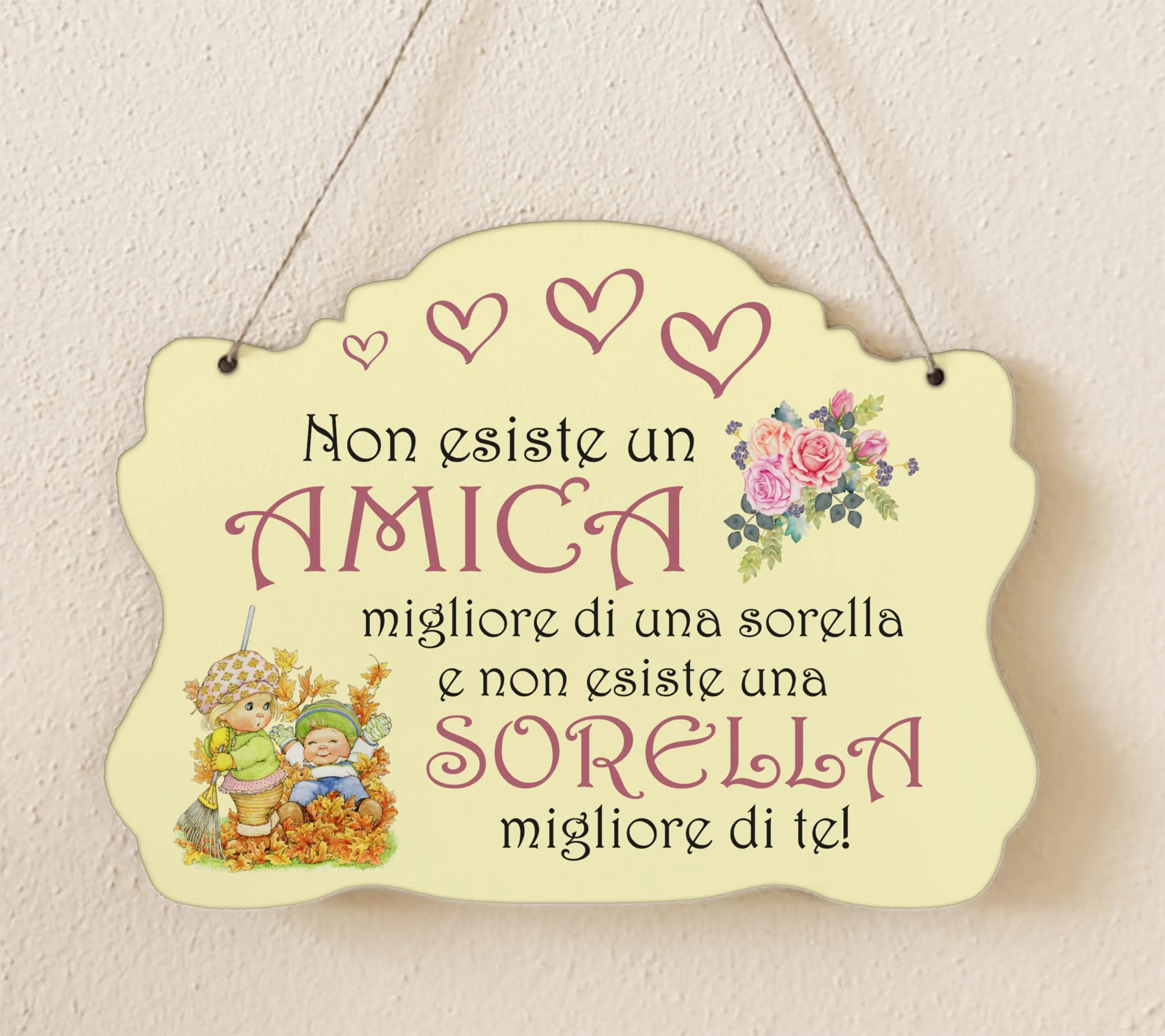 Targhetta Personalizzabile in MDF Vestipassioni - Decorazione Casa e Idee Regalo
