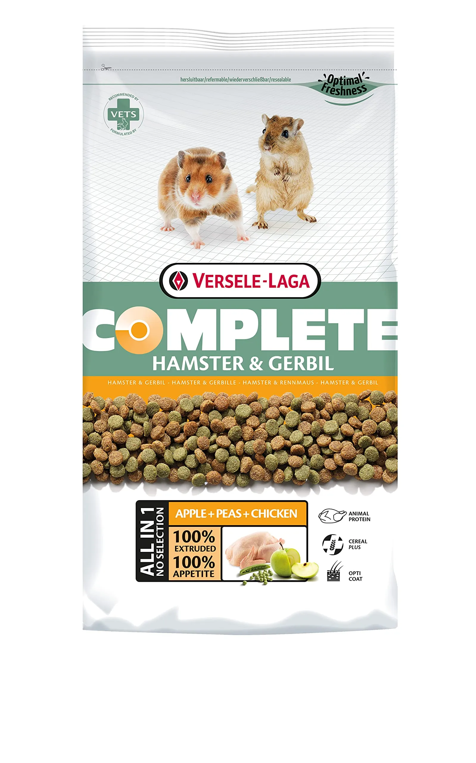 VERSELE-LAGA Complete Hamster & Gerbil - Alimento Estruso "Tutto in Uno" Ricco di Proteine - 2kg
