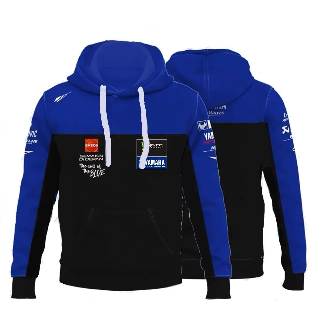 PRORACER Felpa Sottile Uomo Replica Squadra Moto Yamaha