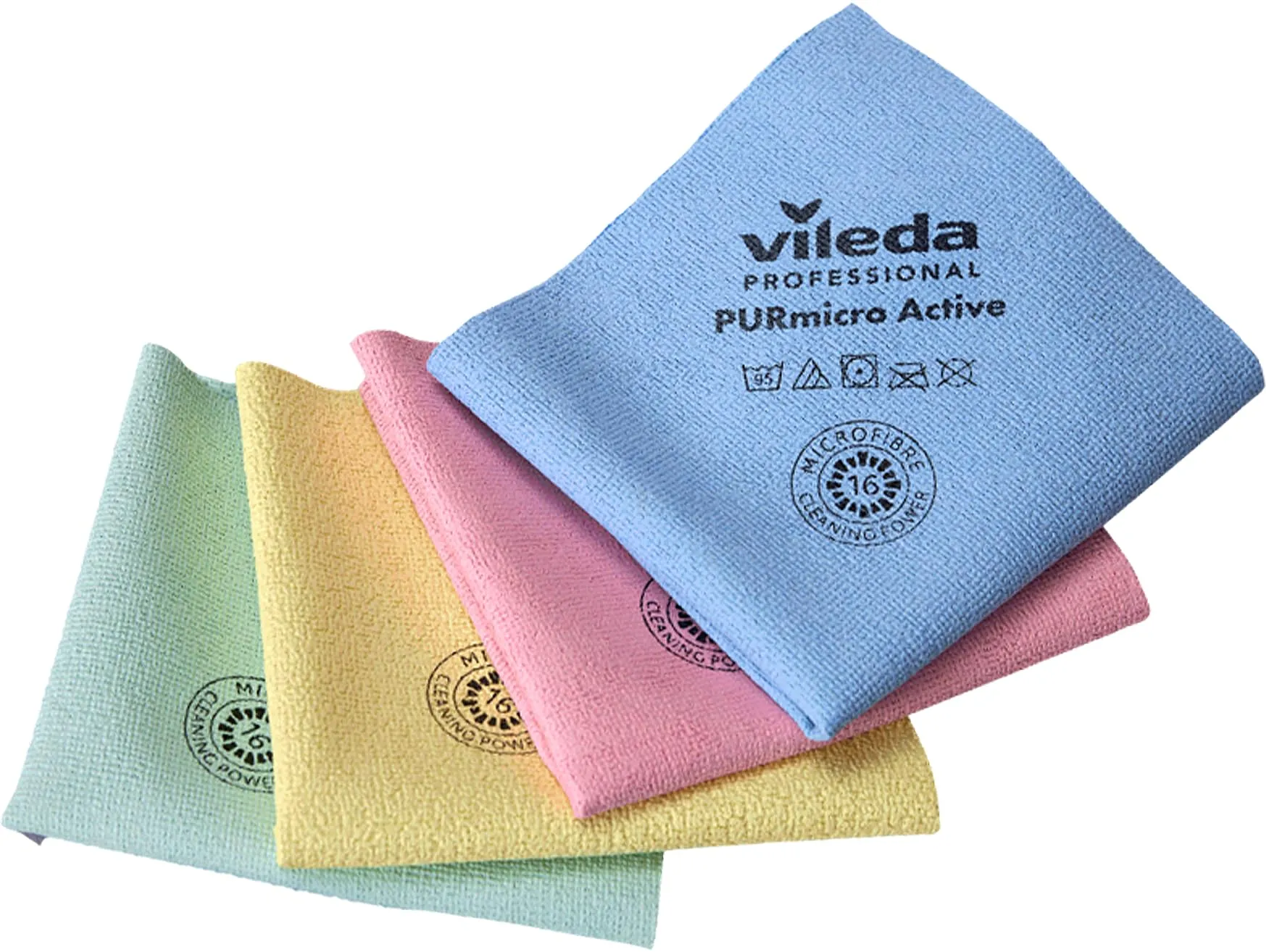 Vileda Professional PURmicro Colors - Set di Panni in Microfibra Professionali Multiuso