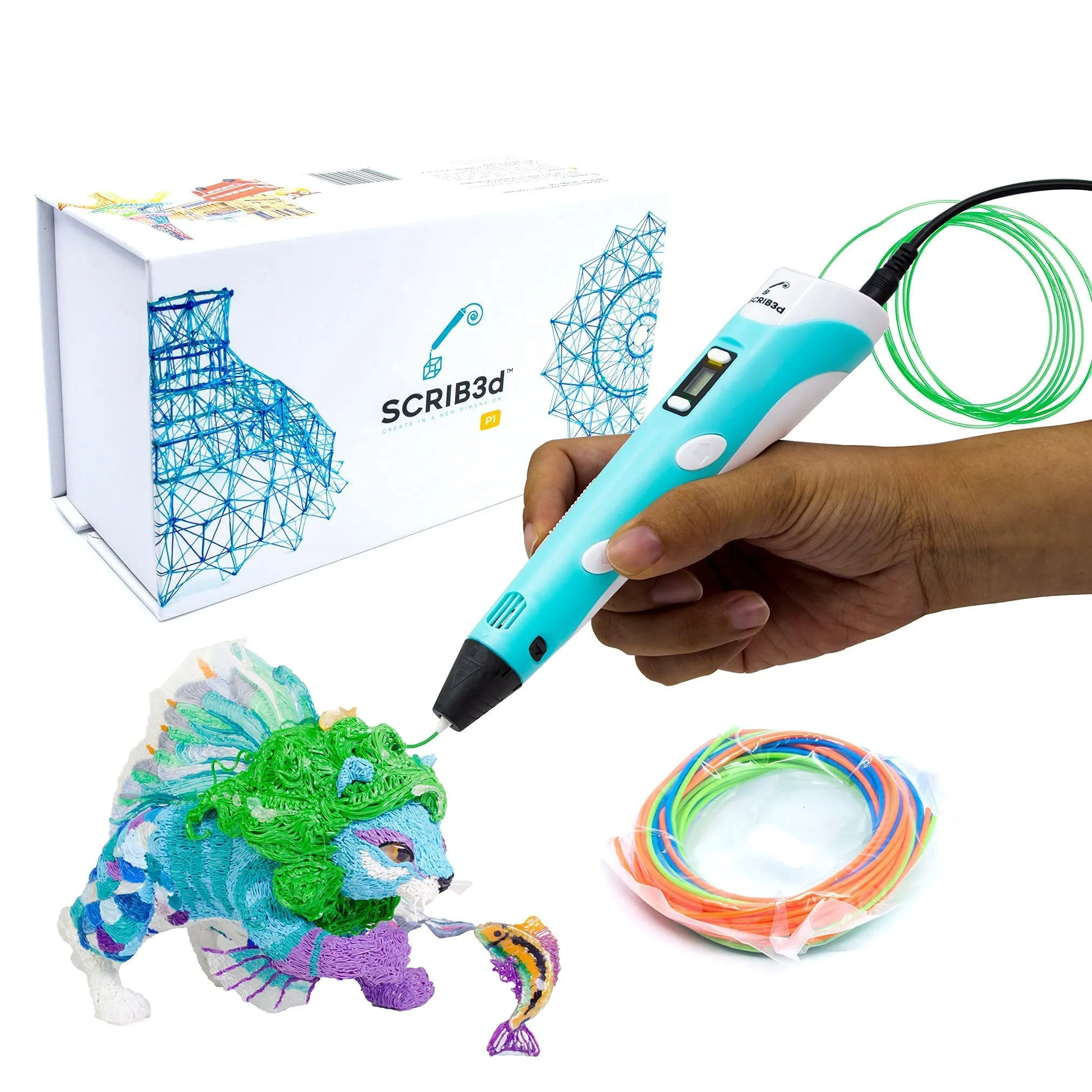SCRIB3D P1 Penna per la Stampa 3D con Display - Starter Kit Completo