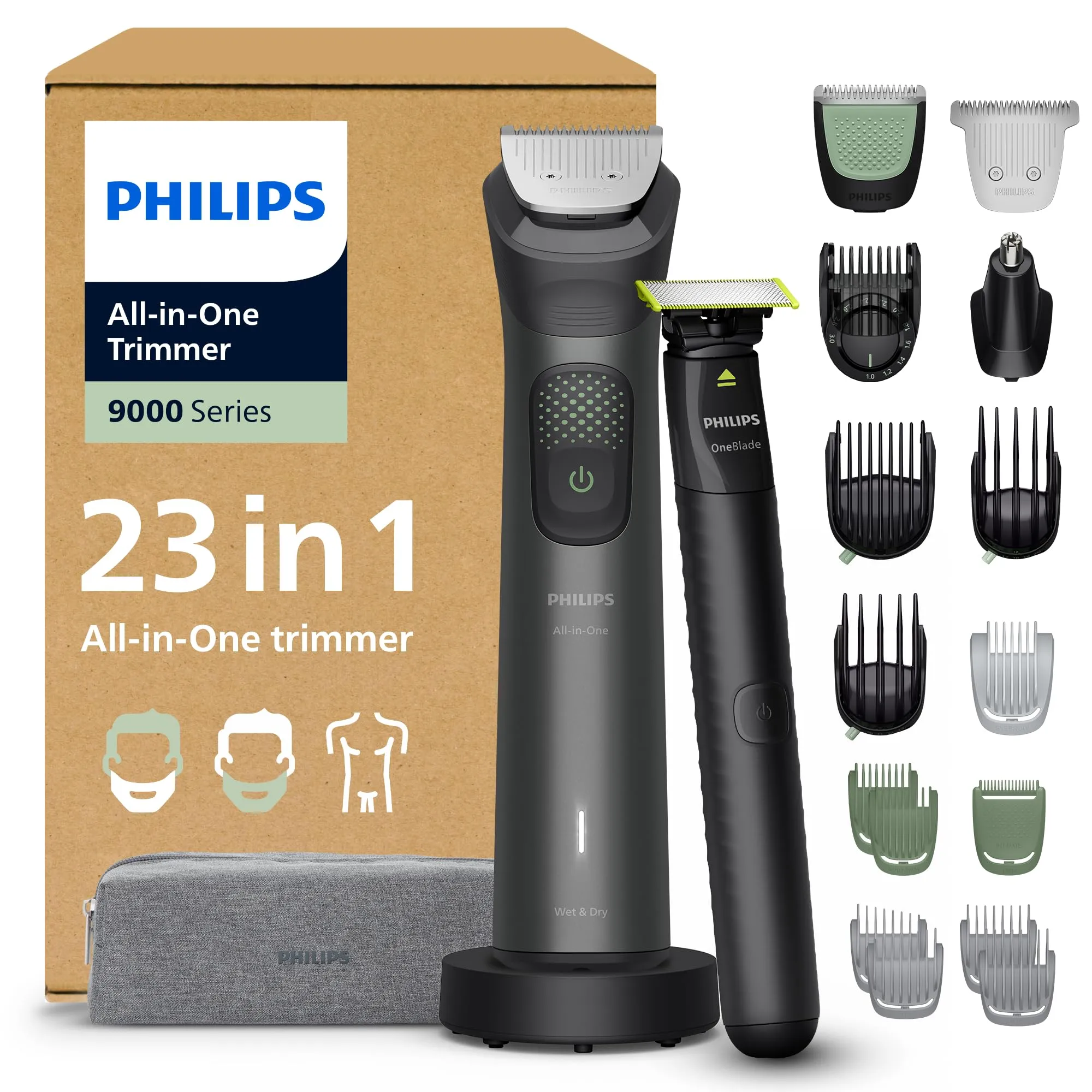 Philips Multigroom Serie 9000 MG9561/30: Il Rifinitore All-in-one Definitivo per Uomo