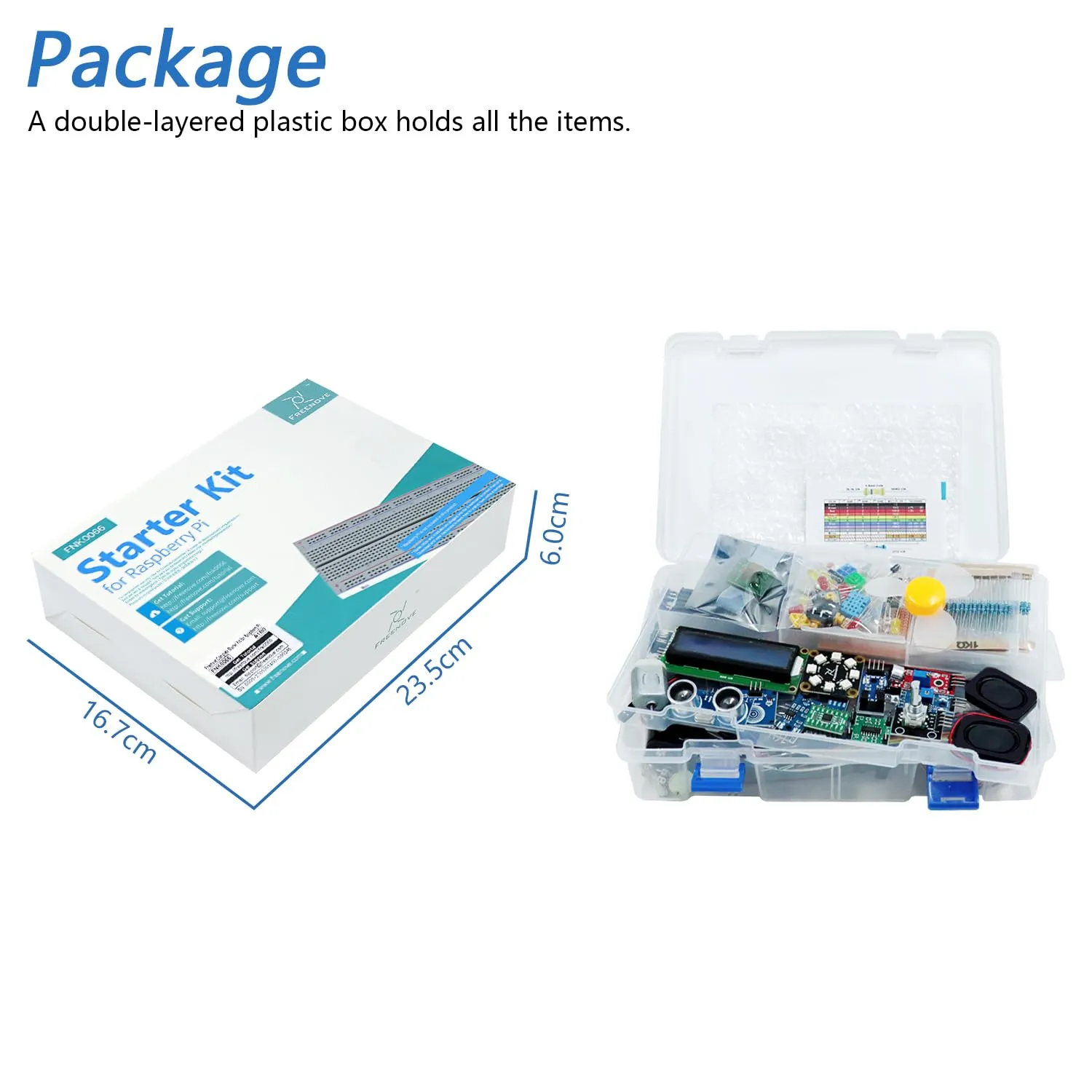 Freenove Kit Starter Completo per Raspberry Pi 5 4 B 3 B+ 500 Zero 2 W ...
