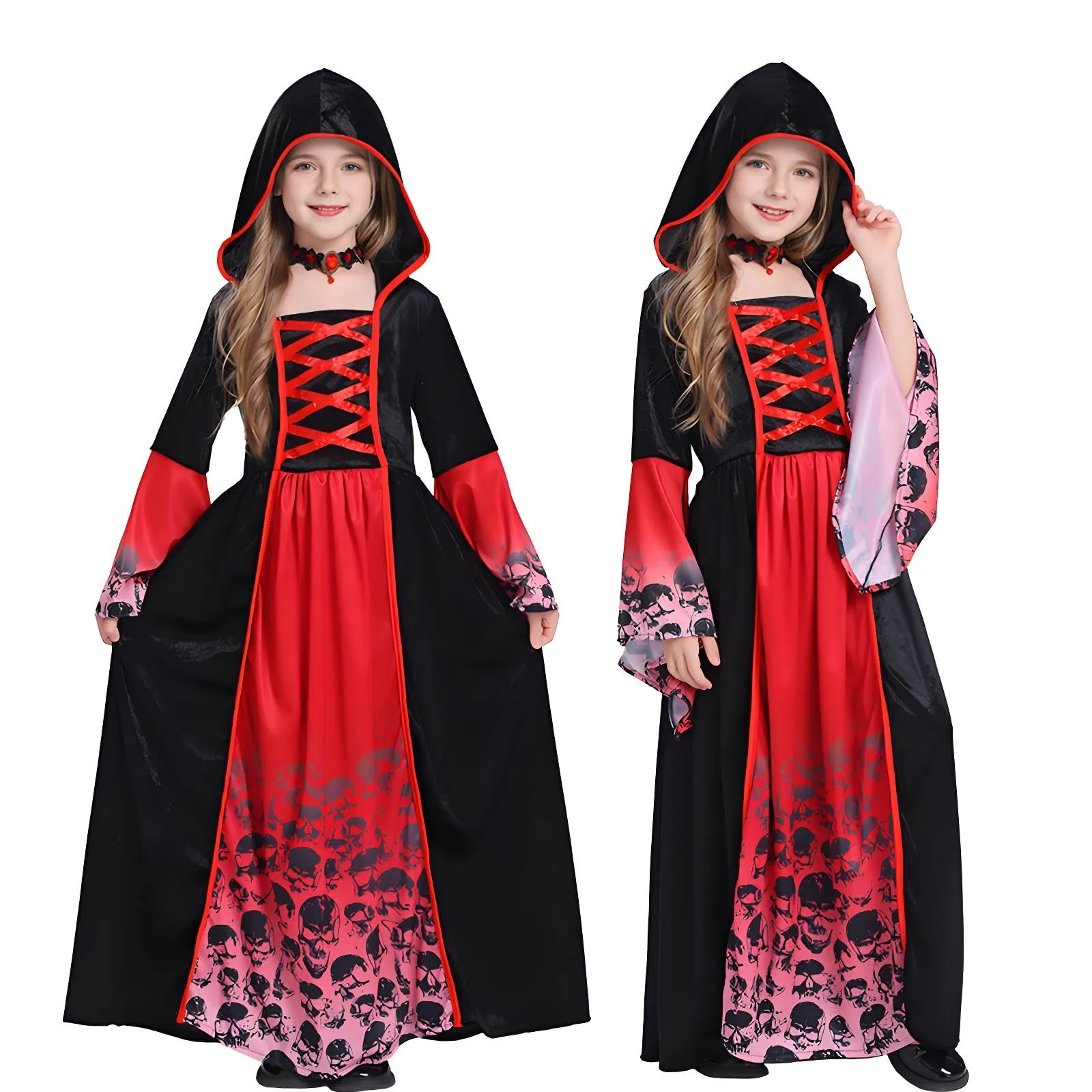 Costume da Vampira per Bambina con Collana - ITJMRJP
