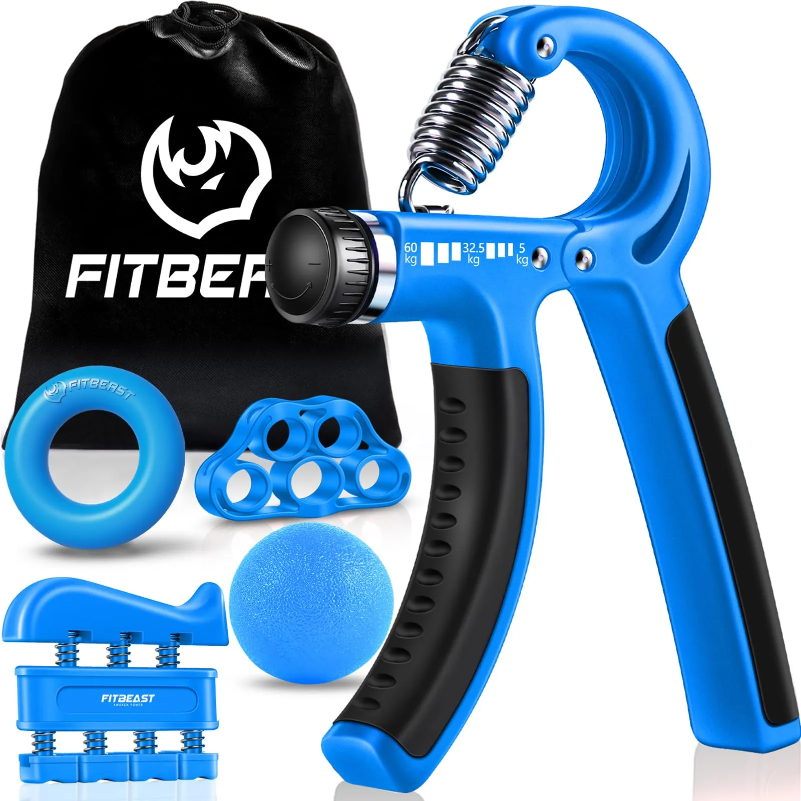 FitBeast Hand Grip Molla Avambraccio Gripper - Pacco da 5