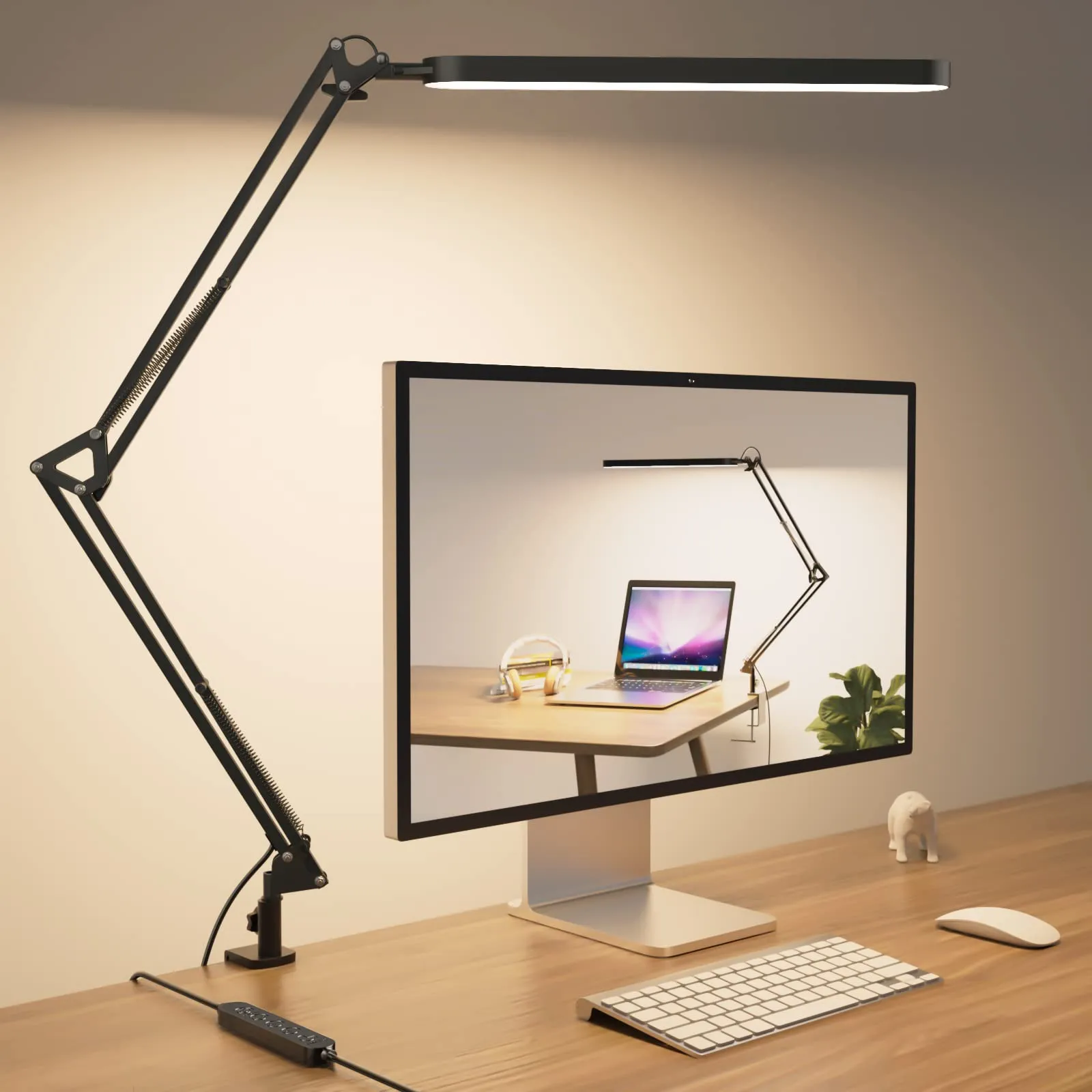 Lampada da Scrivania LED SKYLEO 80cm - Illuminazione Regolabile e Funzioni Avanzate