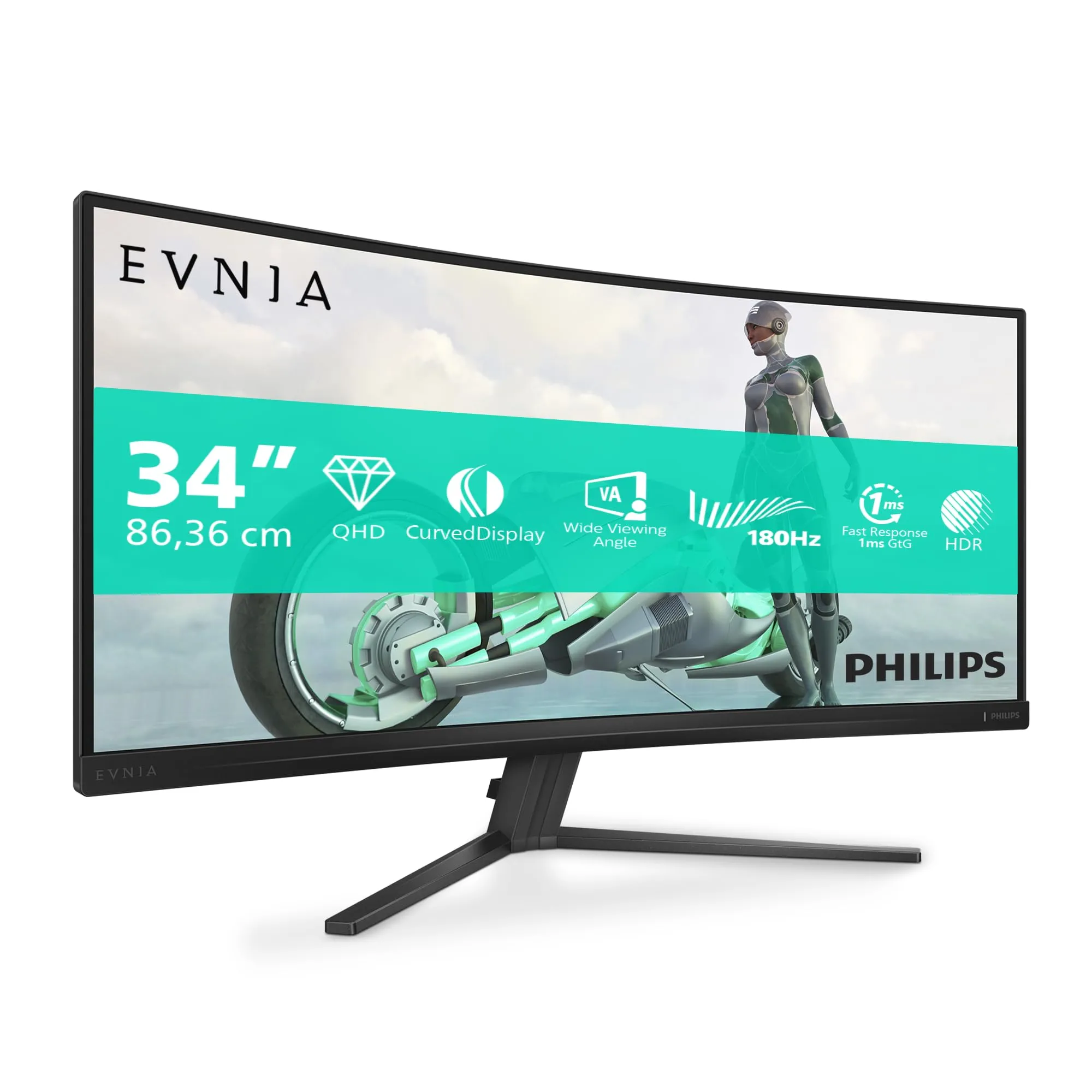 PHILIPS Evnia 34M2C3500L Monitor Gaming Curvo