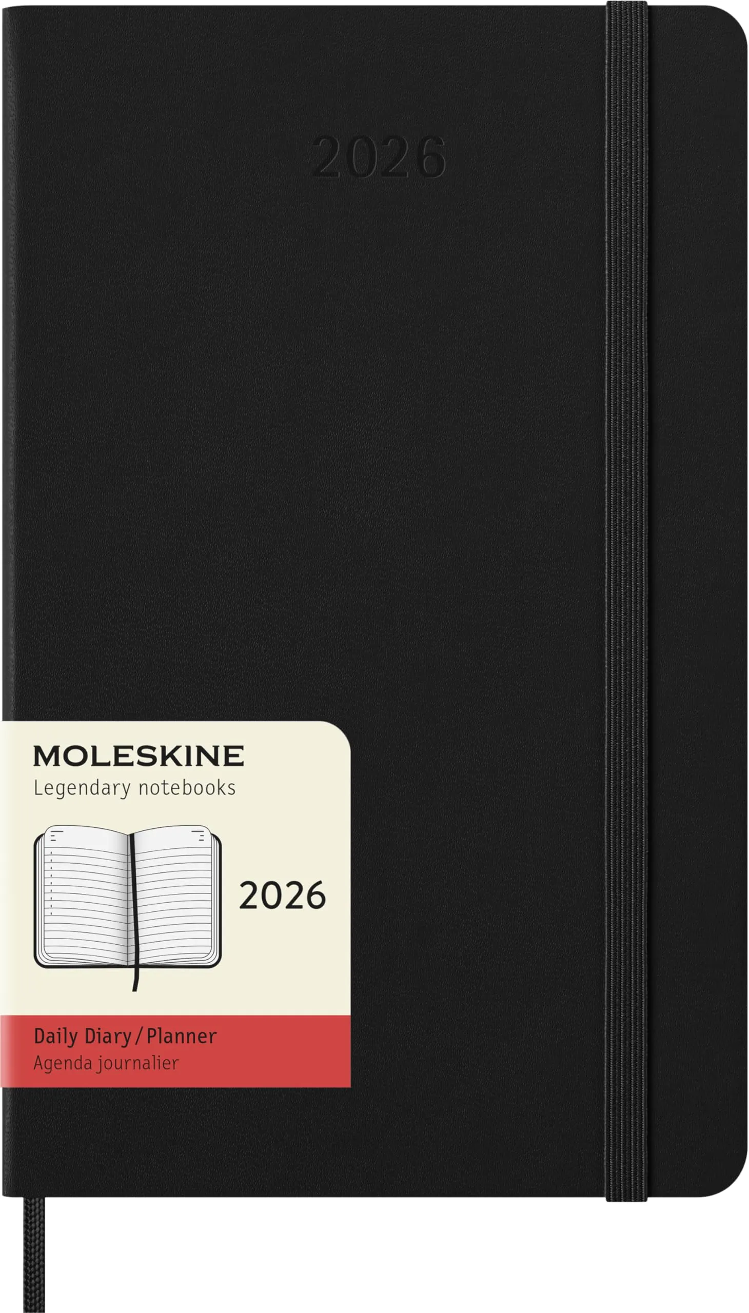 Moleskine Agenda Giornaliera 2026 Large Nera