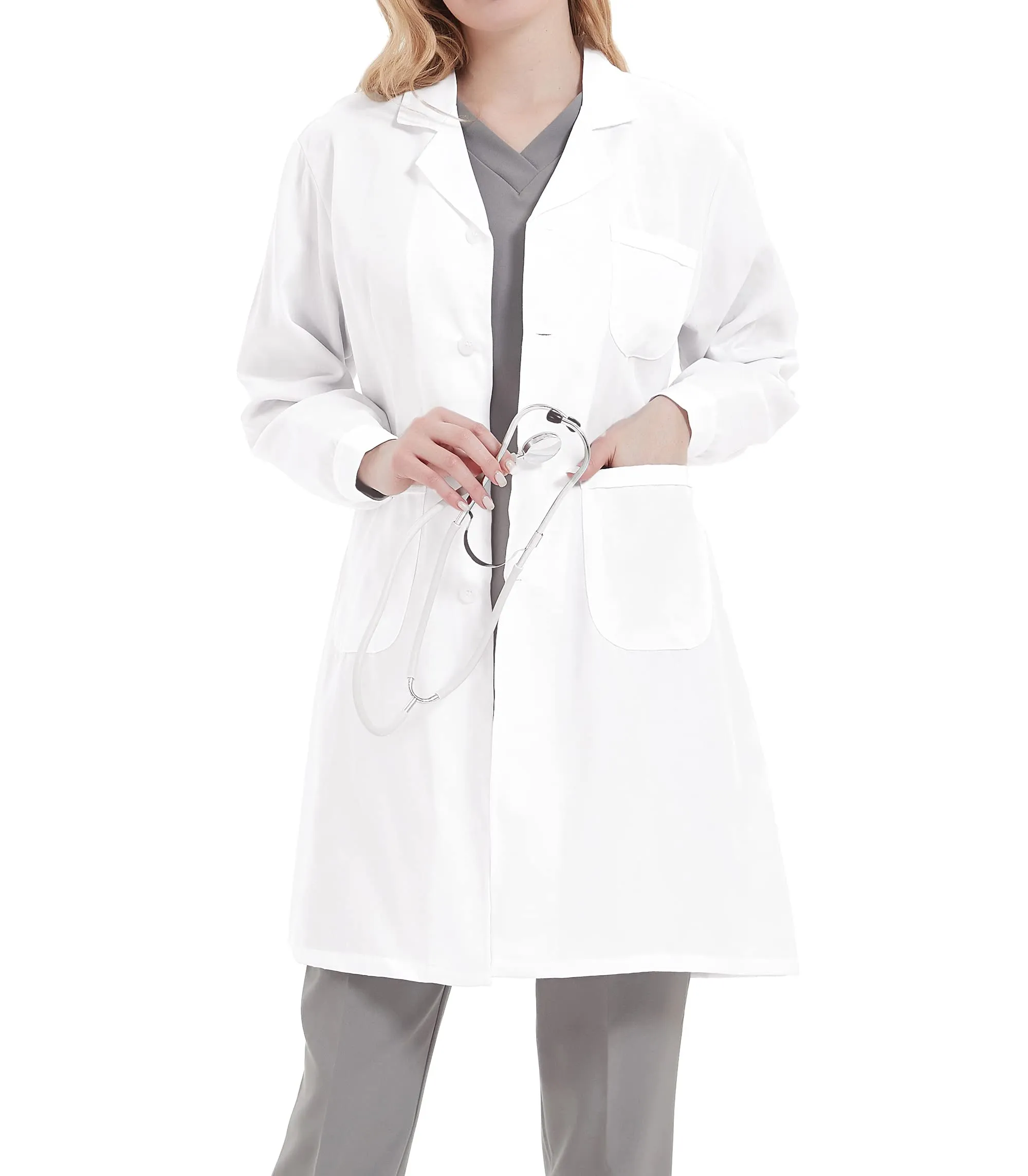 Dorimifa Camice Bianco da Laboratorio Donna - Sottile e Confortevole