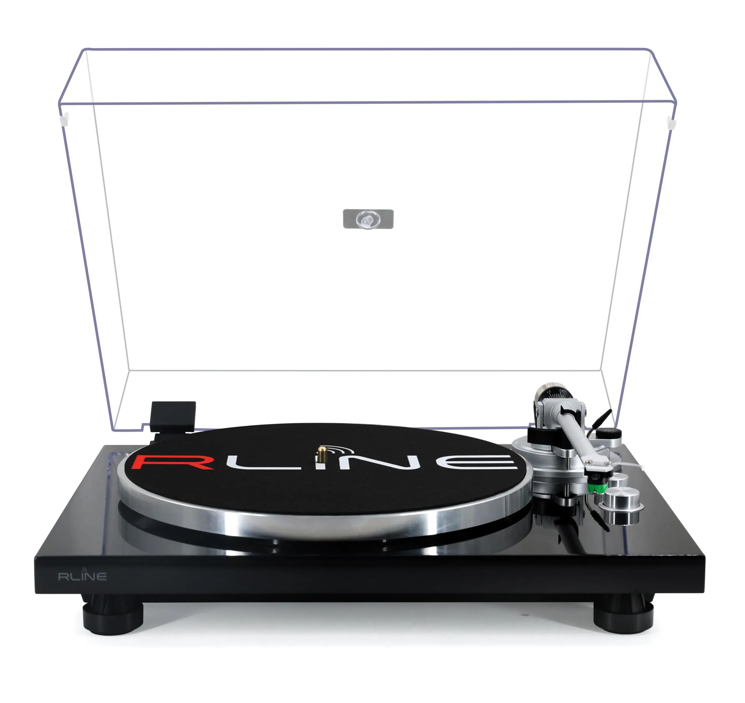 RLINE Giradischi Vinili Bluetooth Nero Lucido con Cartuccia Magnetica VM-95E