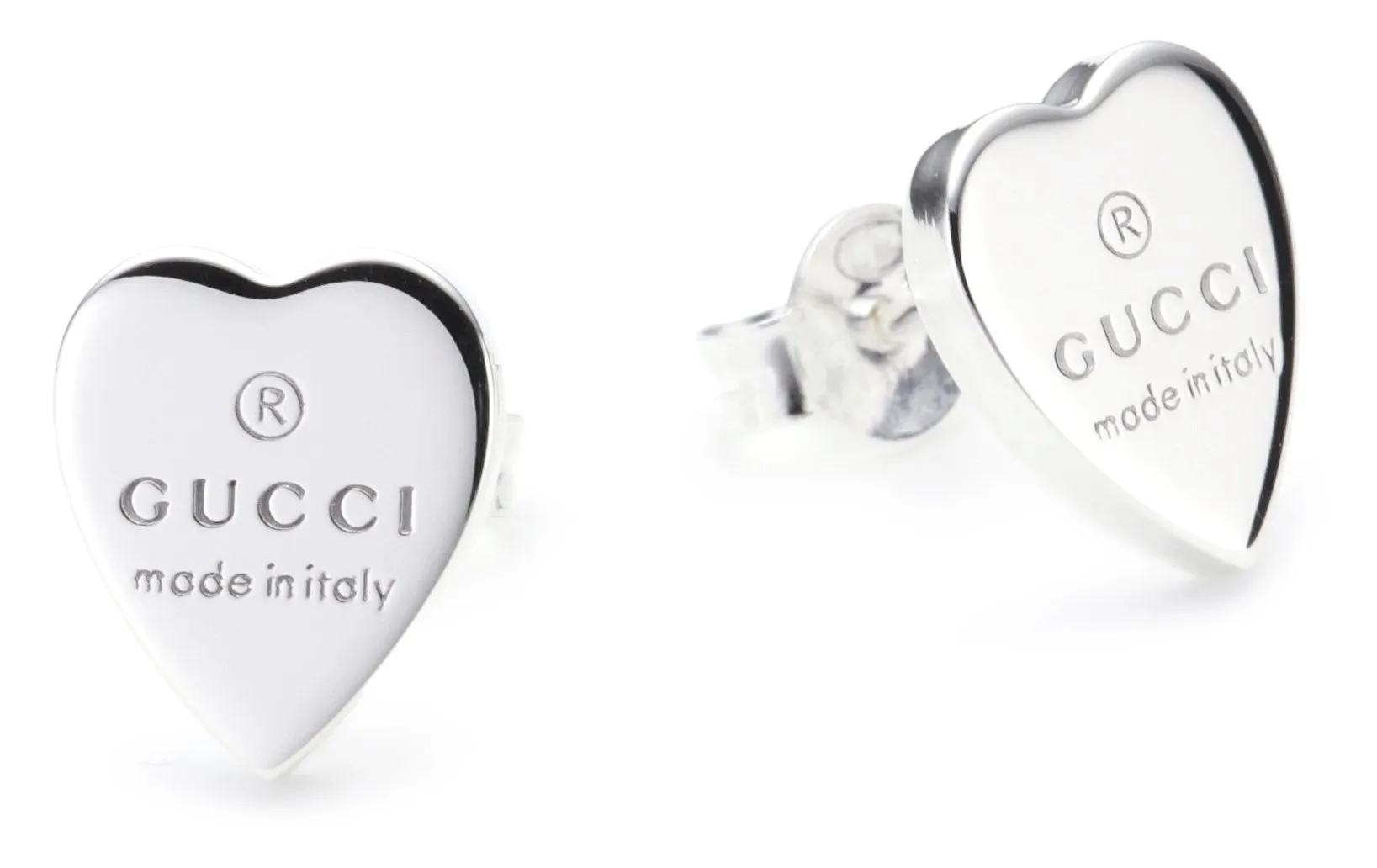 Gucci Orecchini Cuore Trademark Argento 925