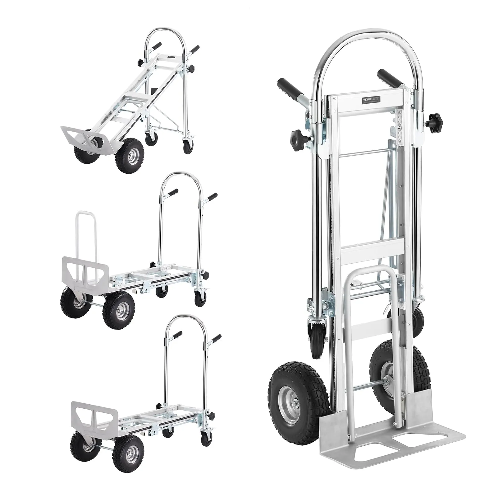 VEVOR Carrello a Mano Pieghevole 4 in 1 - Trasporto Facile e Versatile fino a 454kg