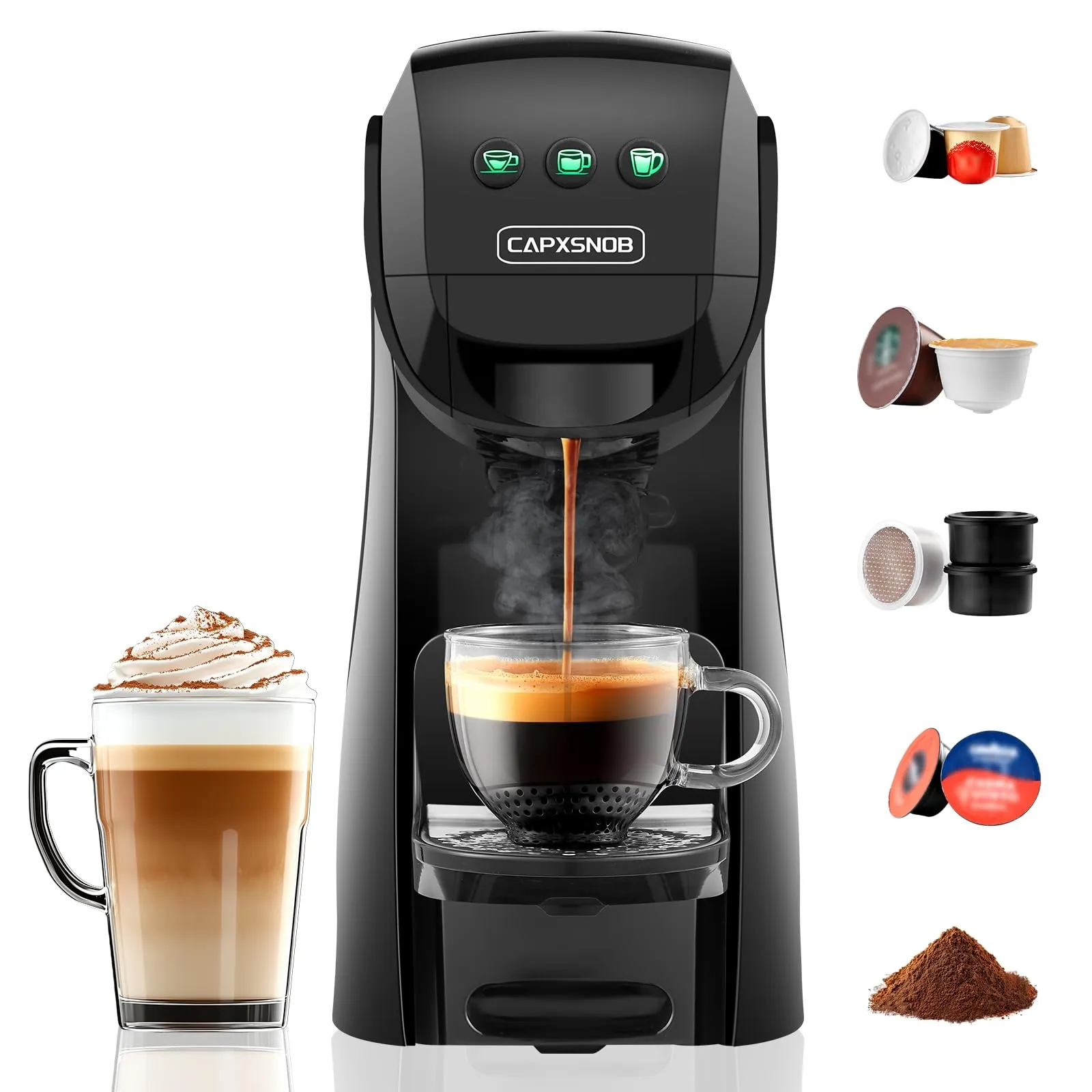 Warriors1 Macchina da Caffè a Capsule 5 in 1