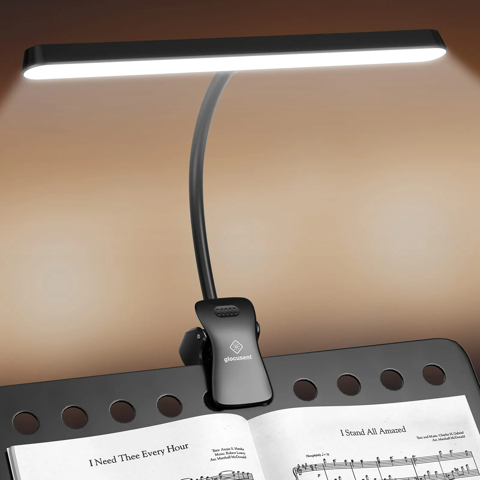 Glocusent Lampada per Leggio Musicale 57 LED - Illuminazione Professionale e Protezione Vista