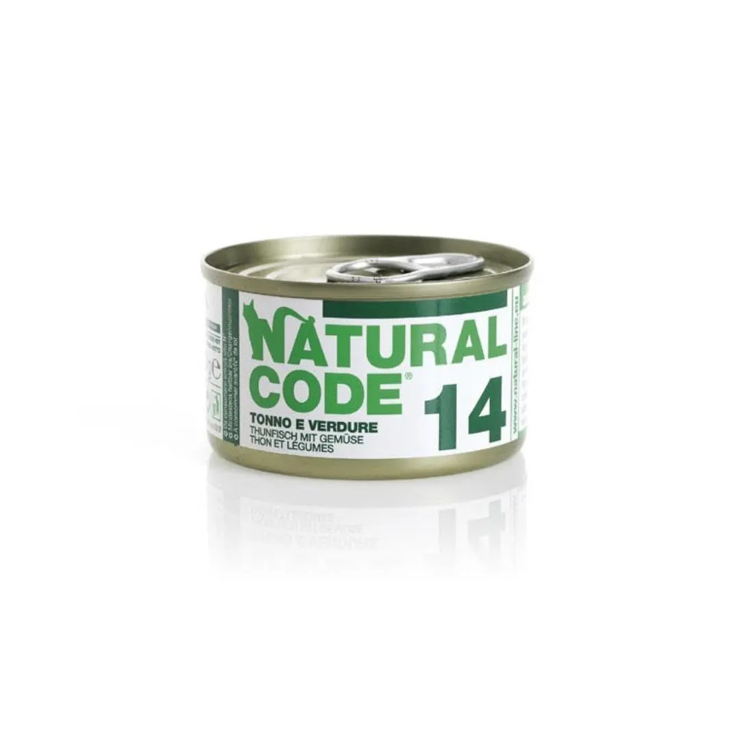 Natural Code Umido Gatto Adult Tonno e Verdure 12x85g