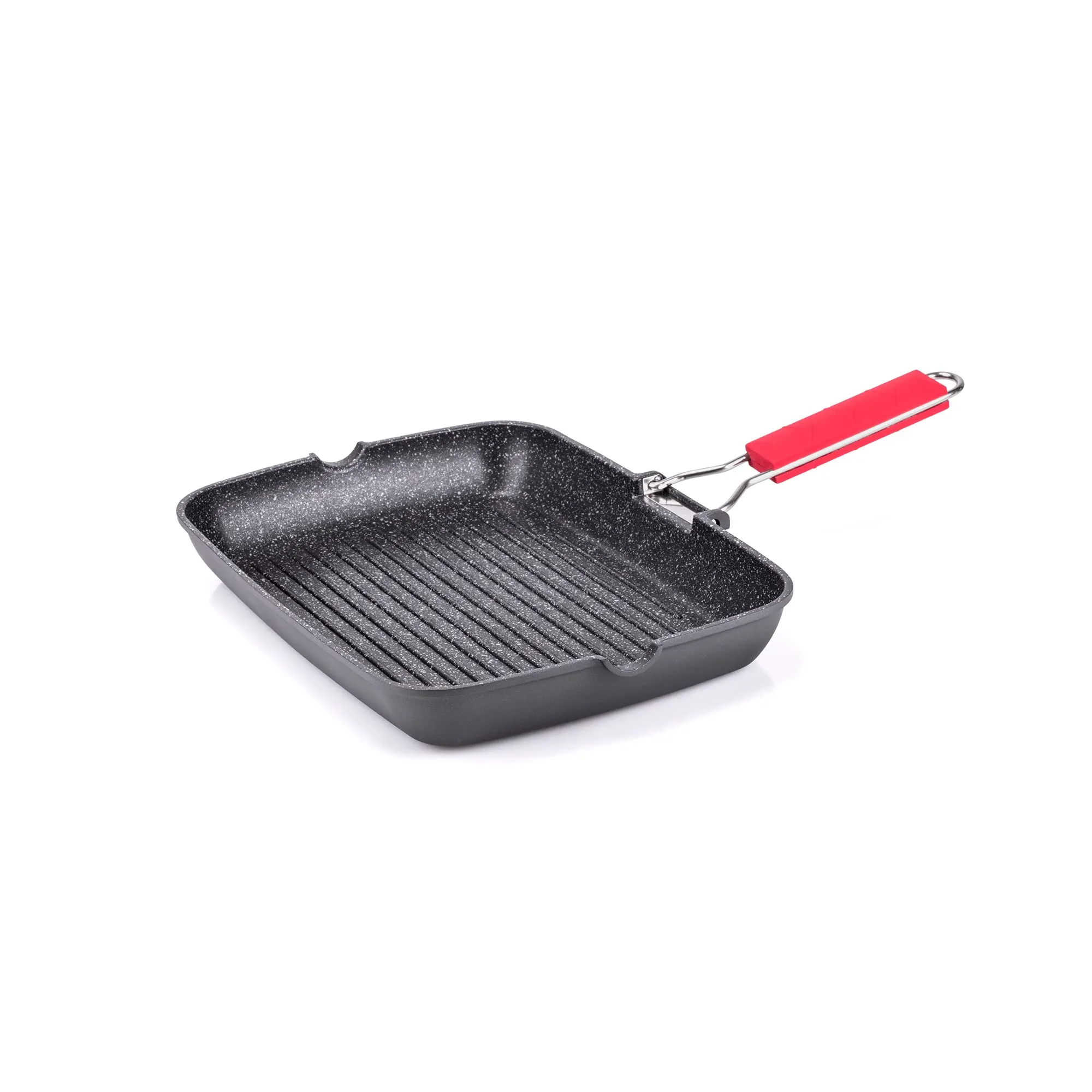Moneta Bistecchiera 24 x 34 cm Pro Grill con Manico Pieghevole