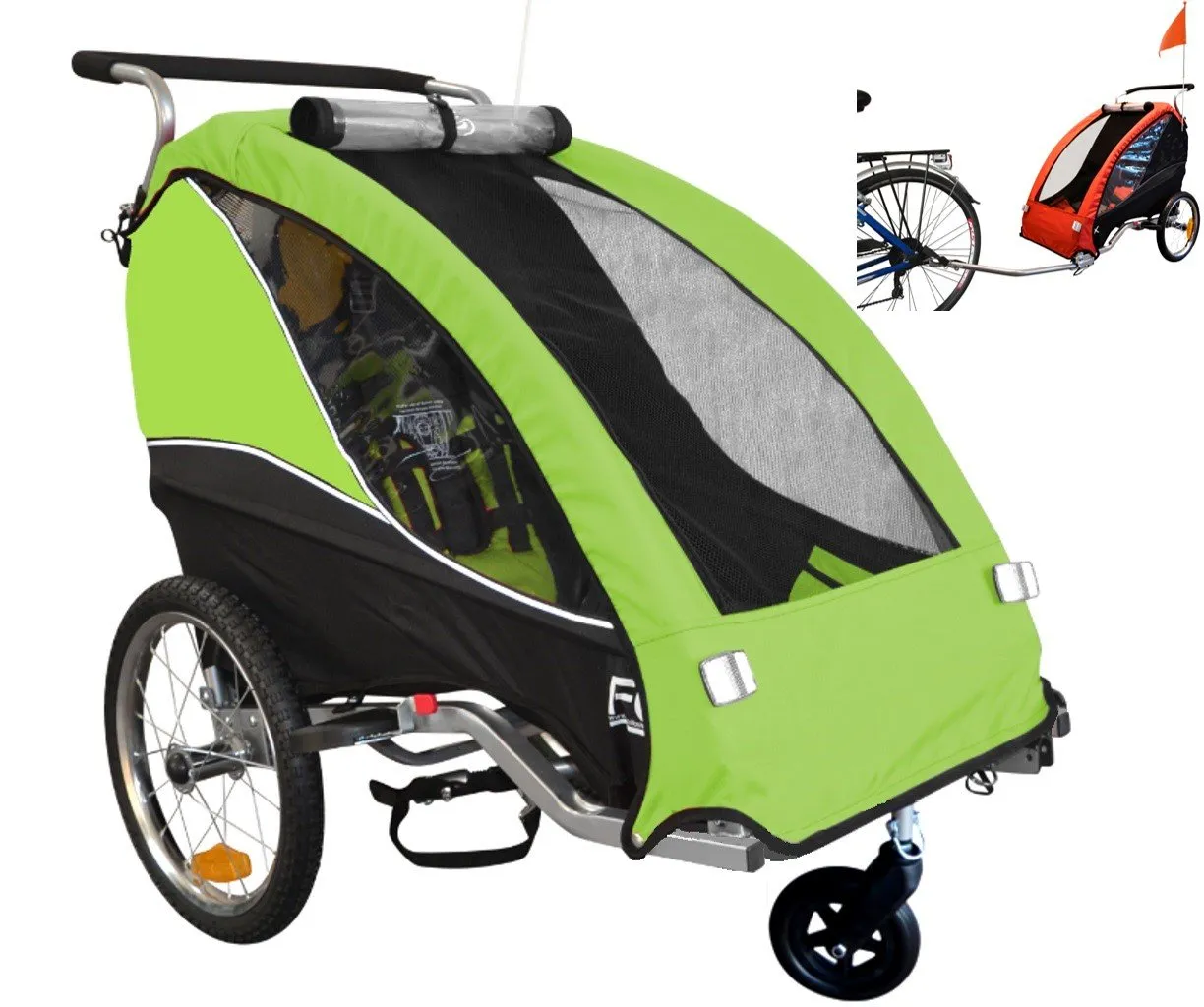 PAPILIOSHOP FOX Rimorchio Passeggino Bici 1 Posto