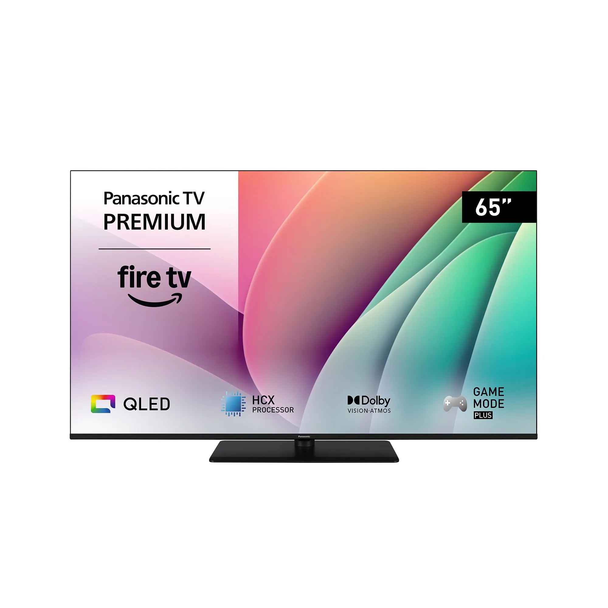 Panasonic TV-65W80AEZ, Serie W80 65 pollici Smart TV QLED 4K Ultra HD, 2024, Fire TV, Dolby Vision e Atmos, Modalità Game Plus, Controllo Vocale Alexa, Airplay, Nero