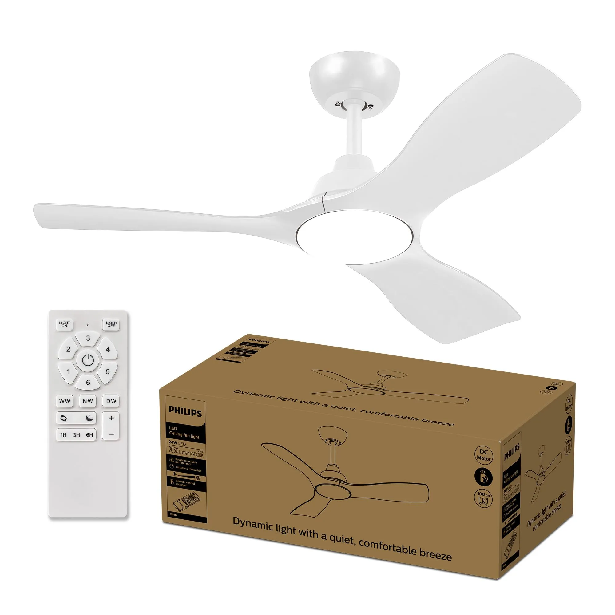 Philips Lighting Plafoniera con Ventilatore LED 40W Bianco