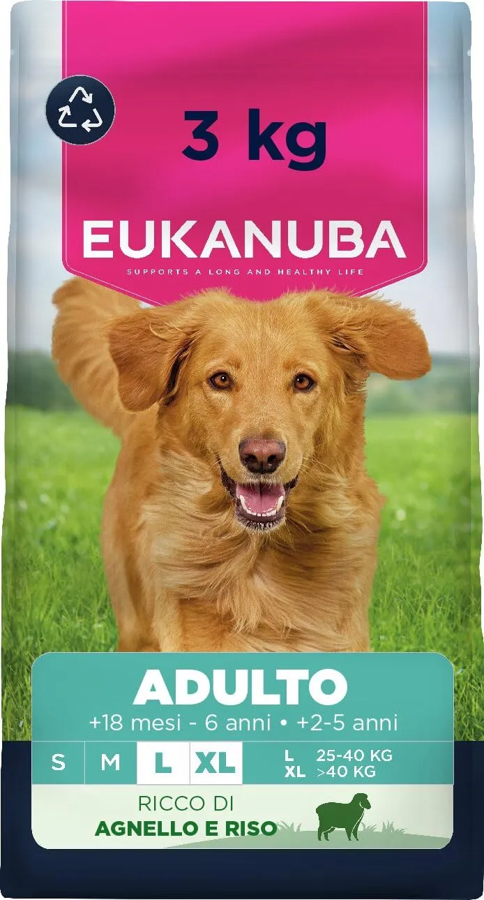 Eukanuba Adult Large Breed Agnello e Riso - Alimento Secco per Cani di Taglia Grande