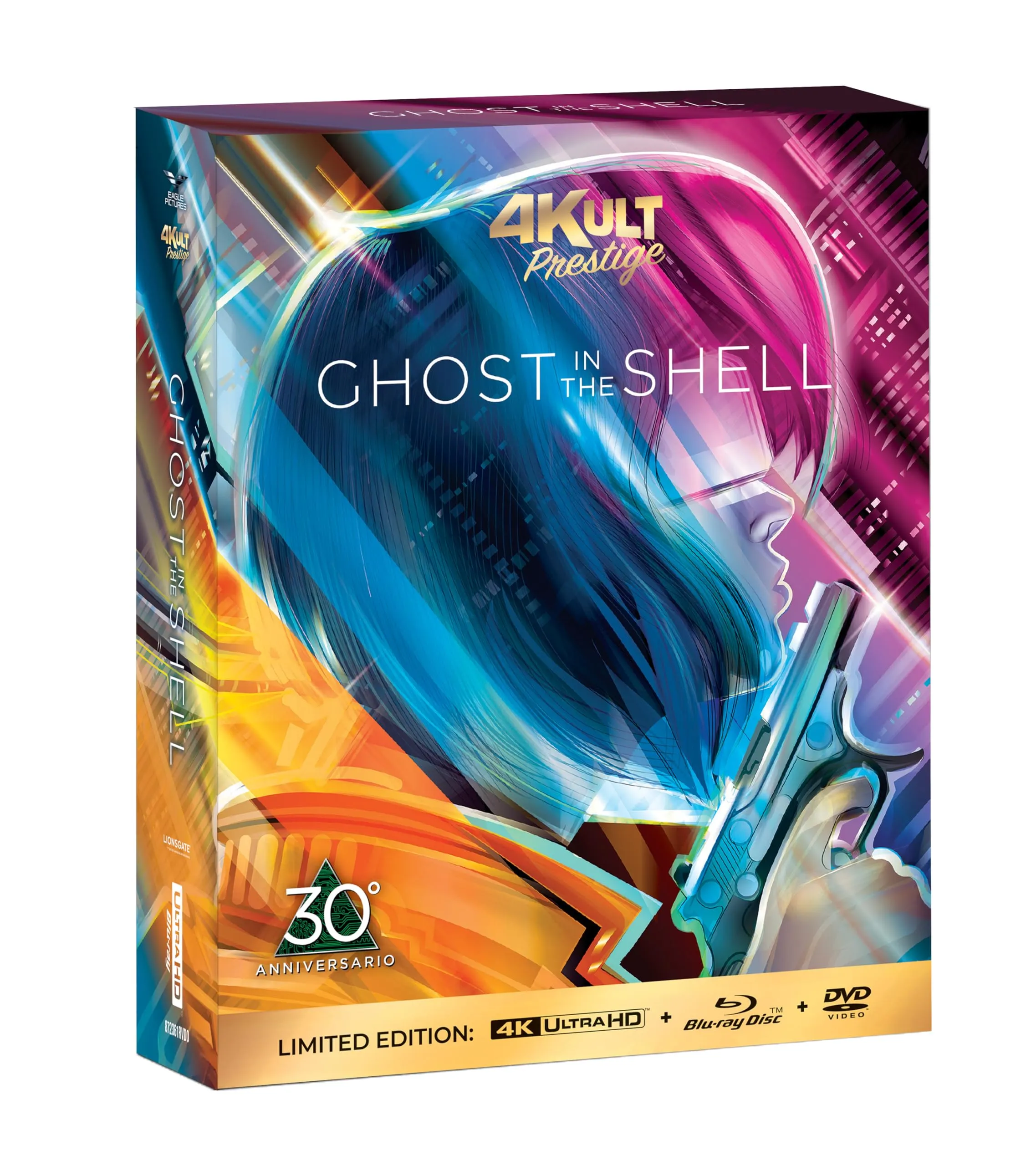 Ghost in the Shell - "4Kult Prestige Edition" 30 Anni - Ediz.Num. (1 4K + 2 BD + 2 DVD)