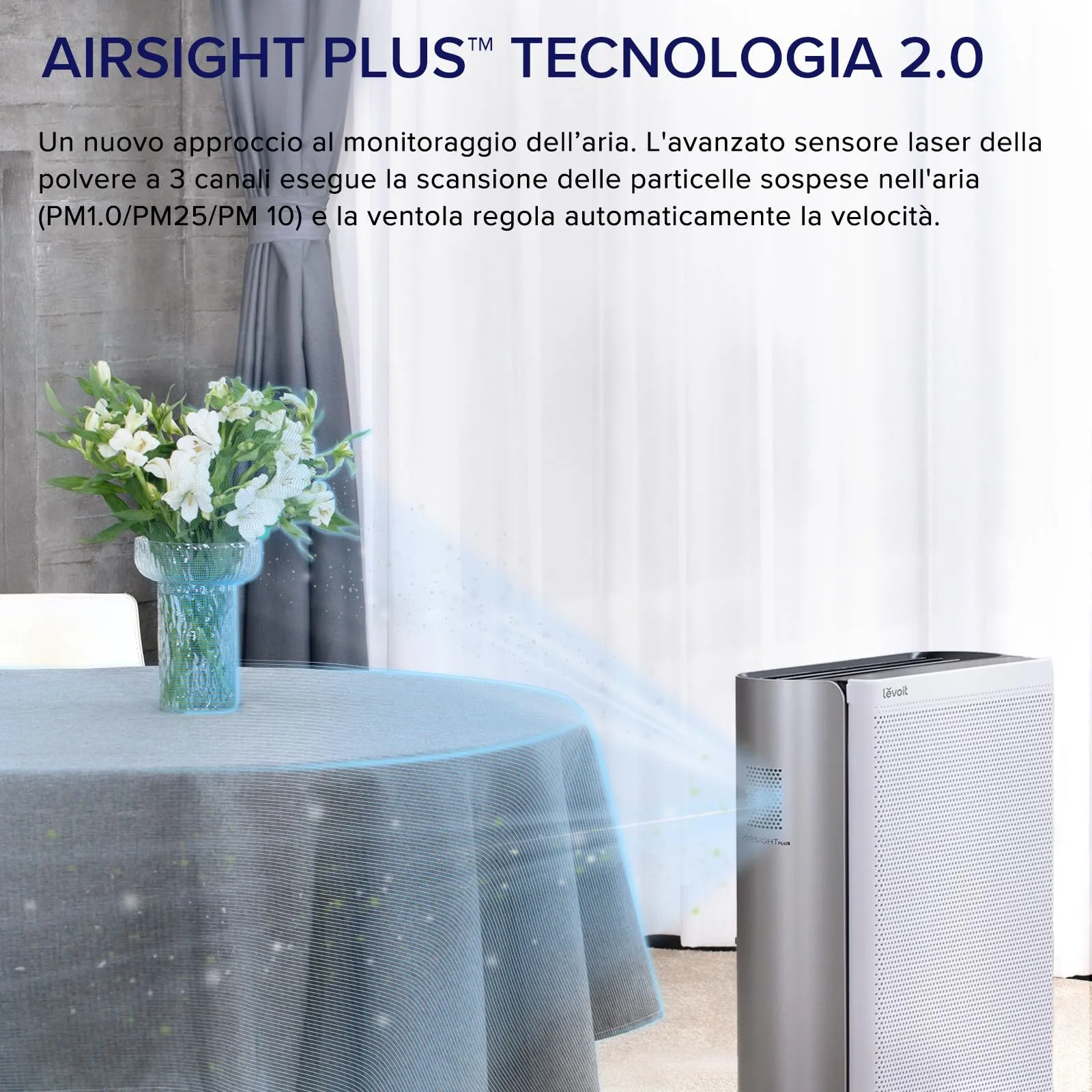 LEVOIT EverestAir Purificatore d'Aria Smart per Grandi Ambienti