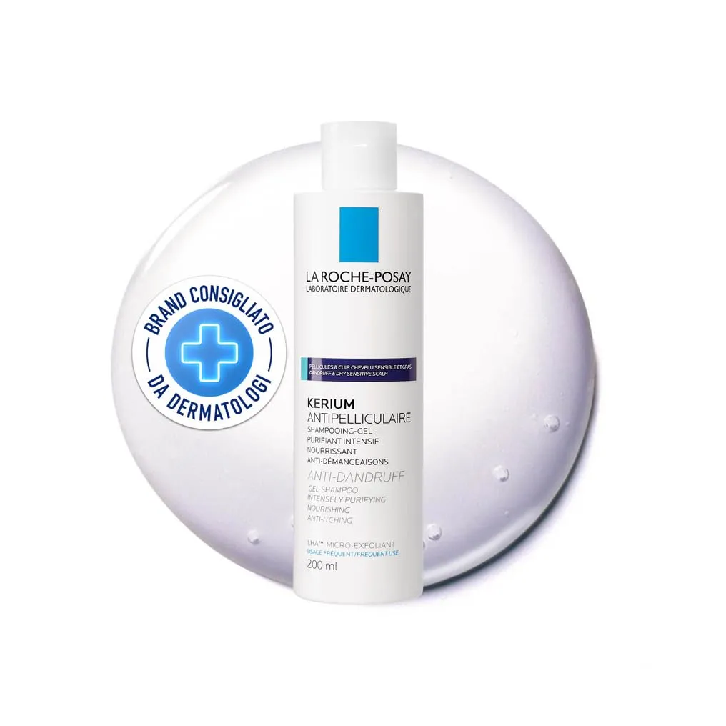 La Roche-Posay Kerium Shampoo Gel Anti-Forfora Uso Frequente 200ml