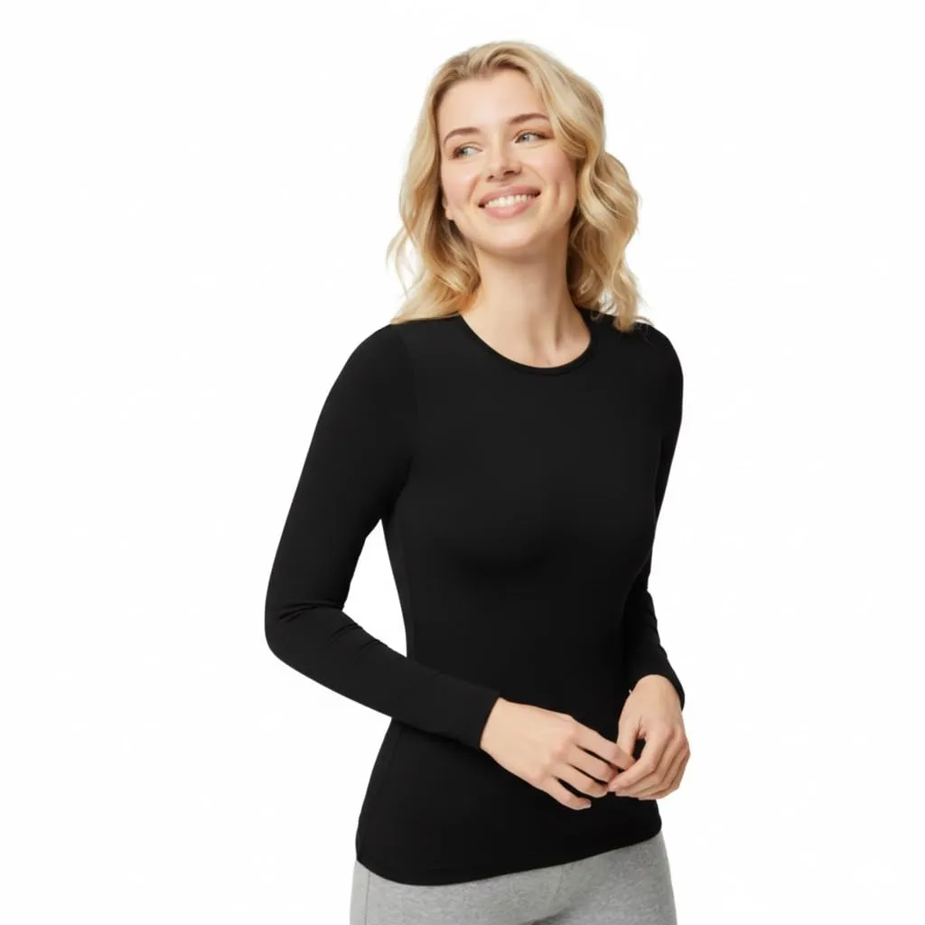 Maglietta Termica Donna Ysabel Mora Maniche Lunghe Nero