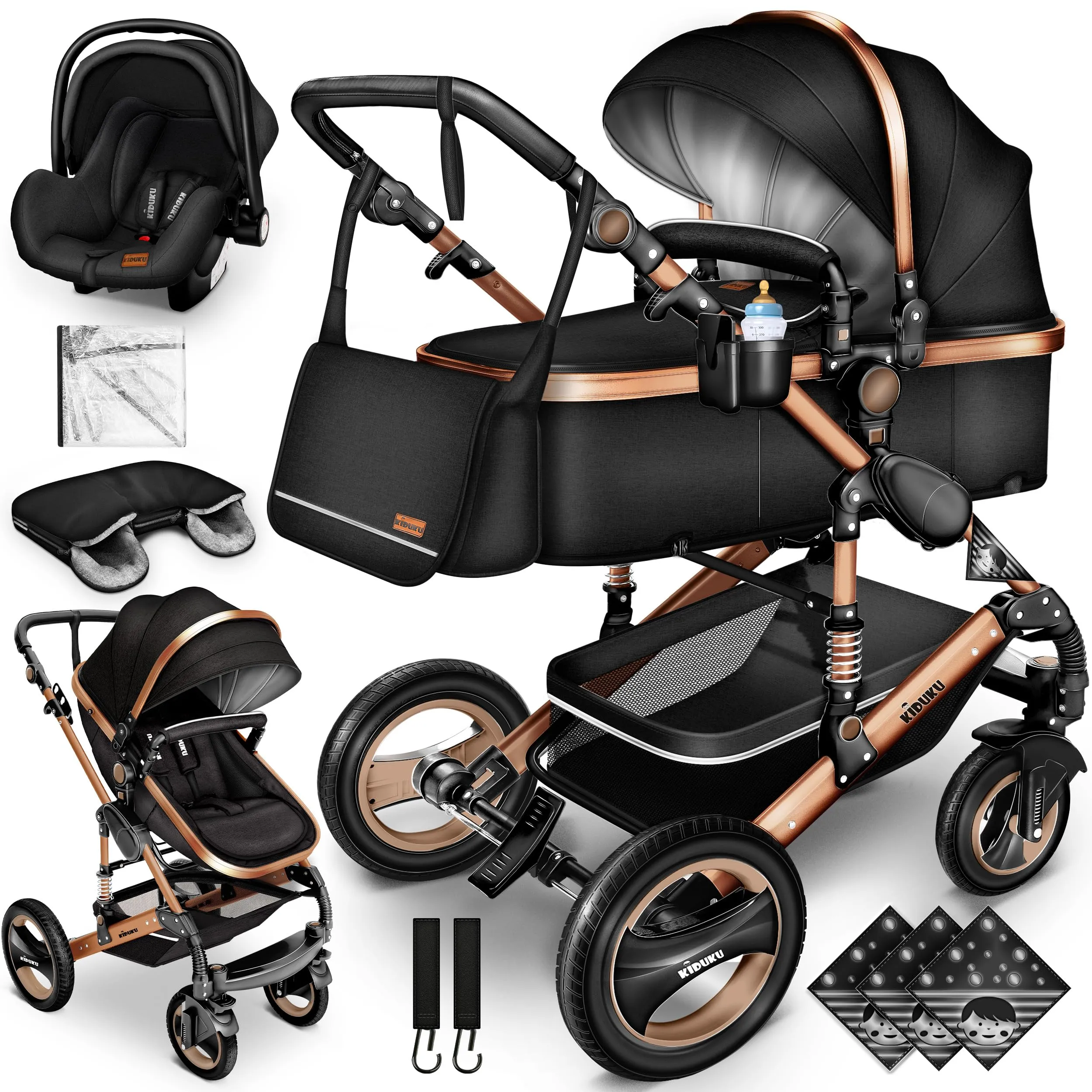 KIDUKU® Passeggino Trio 3 in 1: Il Sistema Completo per la Crescita del Tuo Bambino