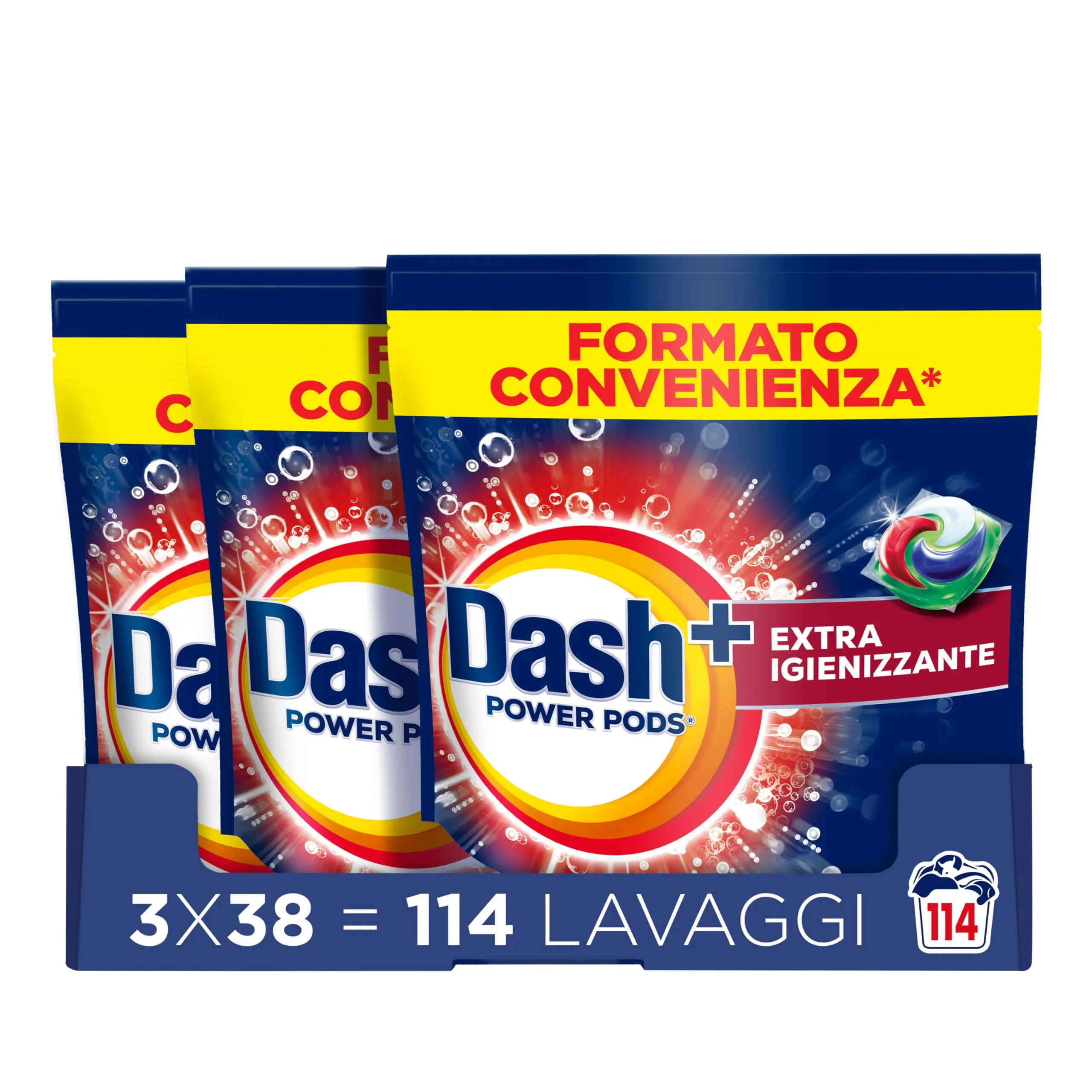 Dash Power Pods Extra Igienizzante 114 Lavaggi