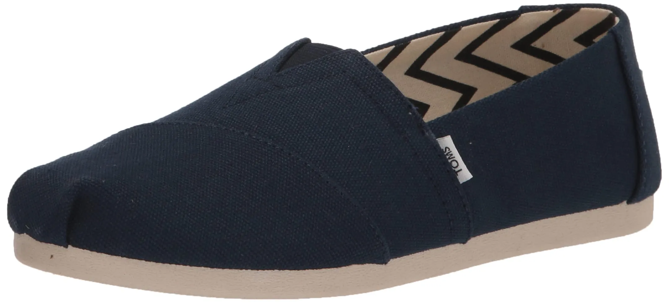 TOMS Alpargata Cotone Riciclato, Mocassino Basso Donna, Blu Marino, 39 EU
