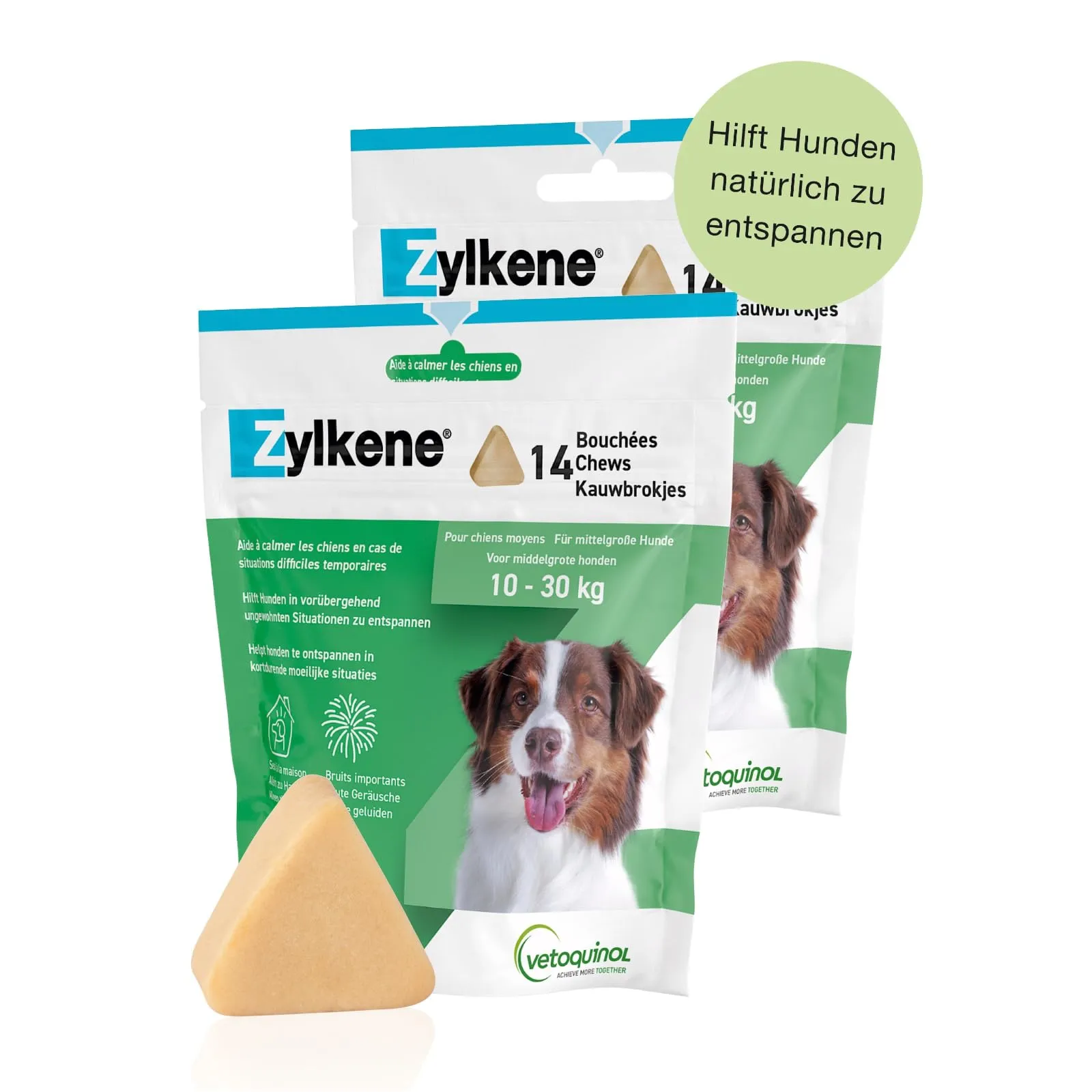 Vetoquinol Zylkene Chews 225 mg - Confezione doppia - 2 x 14 Chews