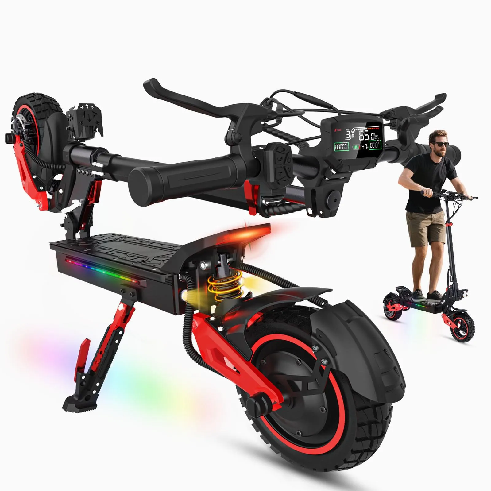 TYOKUM Monopattino Elettrico Adulto Fuoristrada 45-55KM
