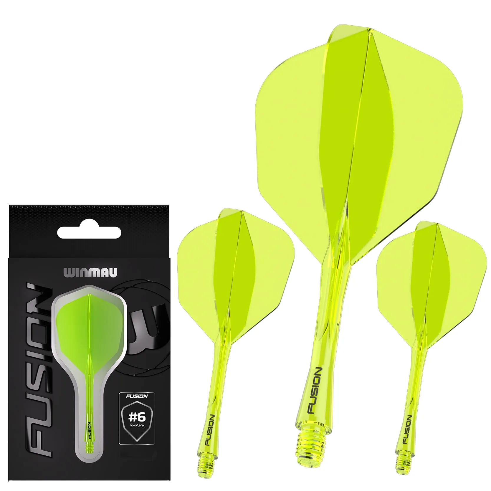 Winmau Fusion: Sistema Integrato di Aletta e Asta - Giallo Intermedio