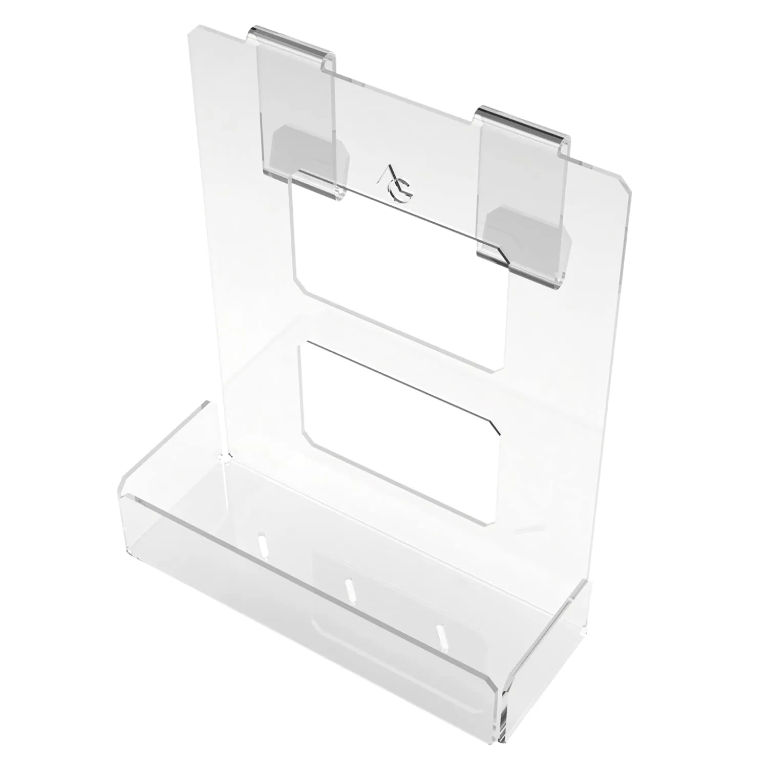 Agplex Porta Sapone per Doccia in Vetro Acrilico Plexiglass con 2 Porta Asciugamani - Mensola da Appendere