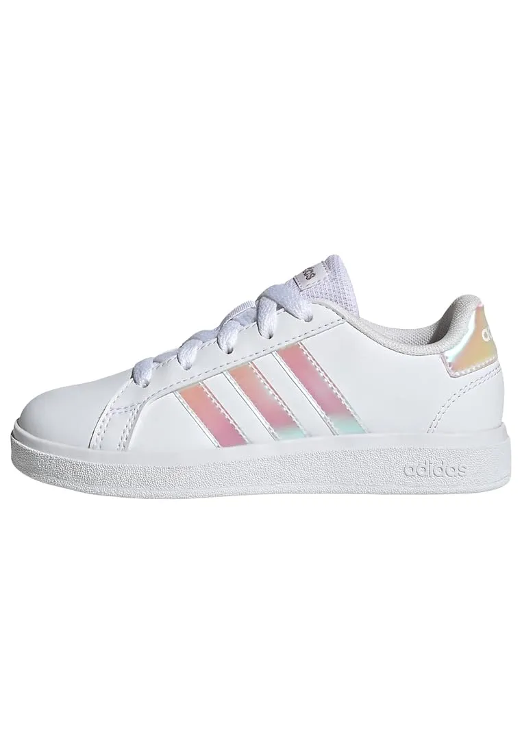 Adidas Grand Court Lifestyle Scarpe da Tennis con Lacci, Bianco