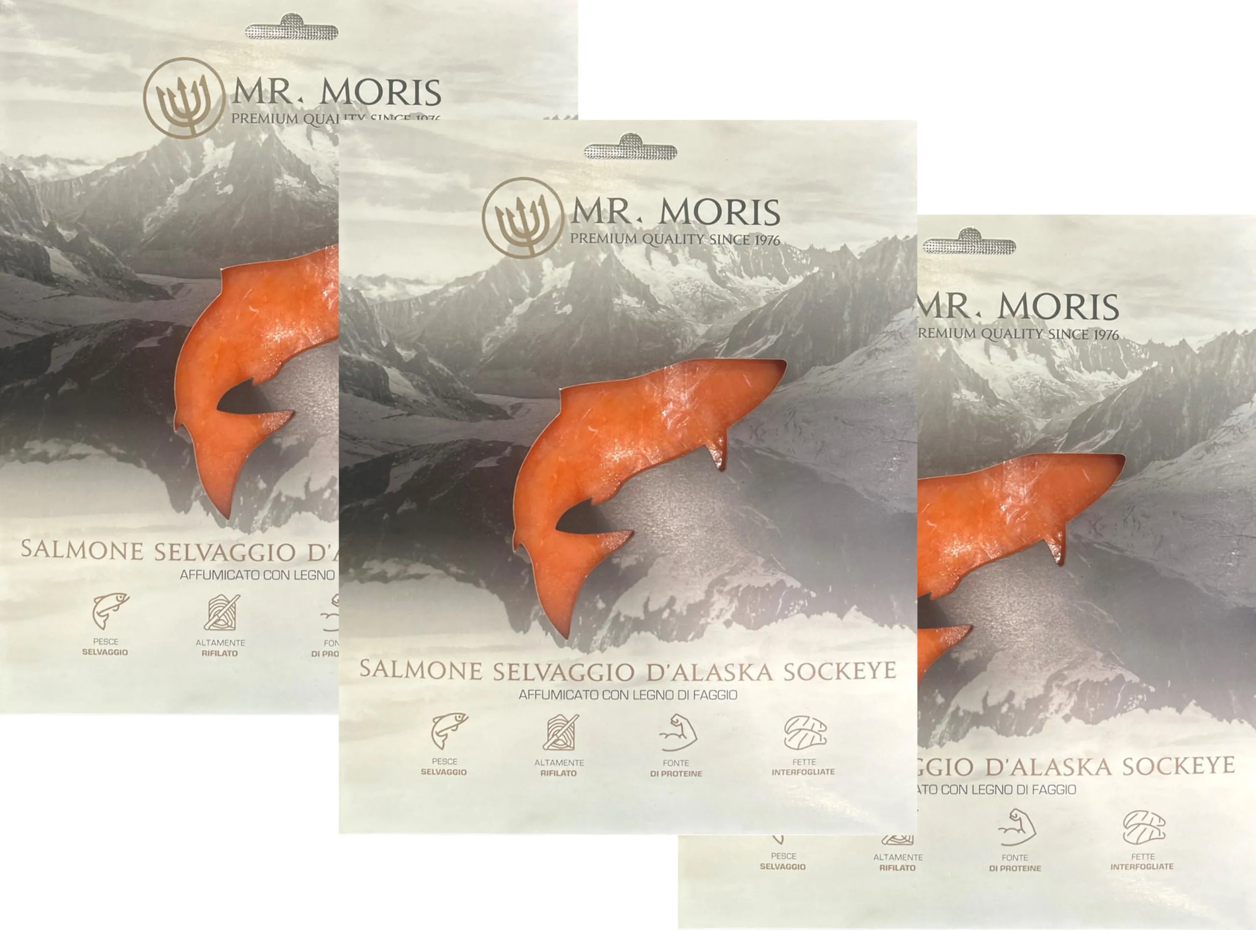 Salmone Selvaggio D'Alaska Sockeye Affumicato Premium Mr. Moris® (3 x 100g)