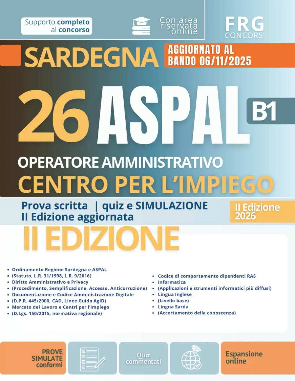 Concorso ASPAL Sardegna 26 Operatori Amministrativi Centri per l’Impiego Categoria B1