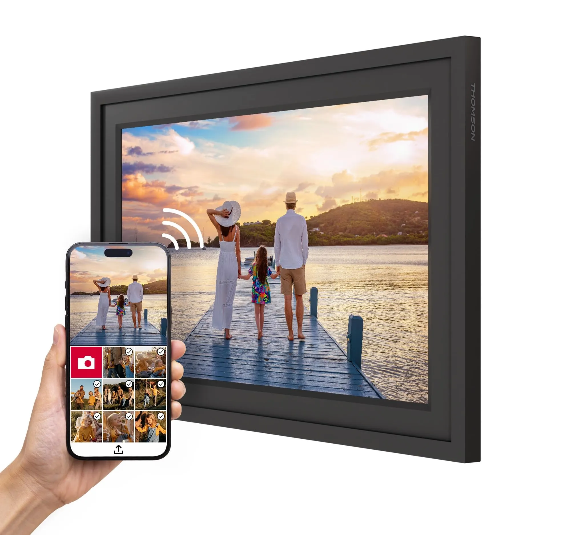 Cornice Digitale Thomson 10 Pollici Touchscreen IPS HD, 32GB, Wi-Fi, Rotazione Automatica