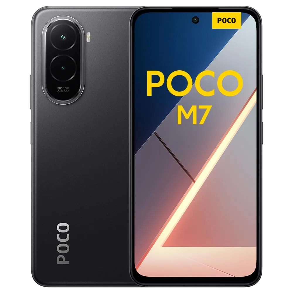 POCO M7 (Nero) - Smartphone 8+256GB, Display FHD+ 6.9" 144Hz, Snapdragon 685, Doppia Fotocamera AI 50MP, Batteria 7000mAh (Caricabatterie Non Incluso)